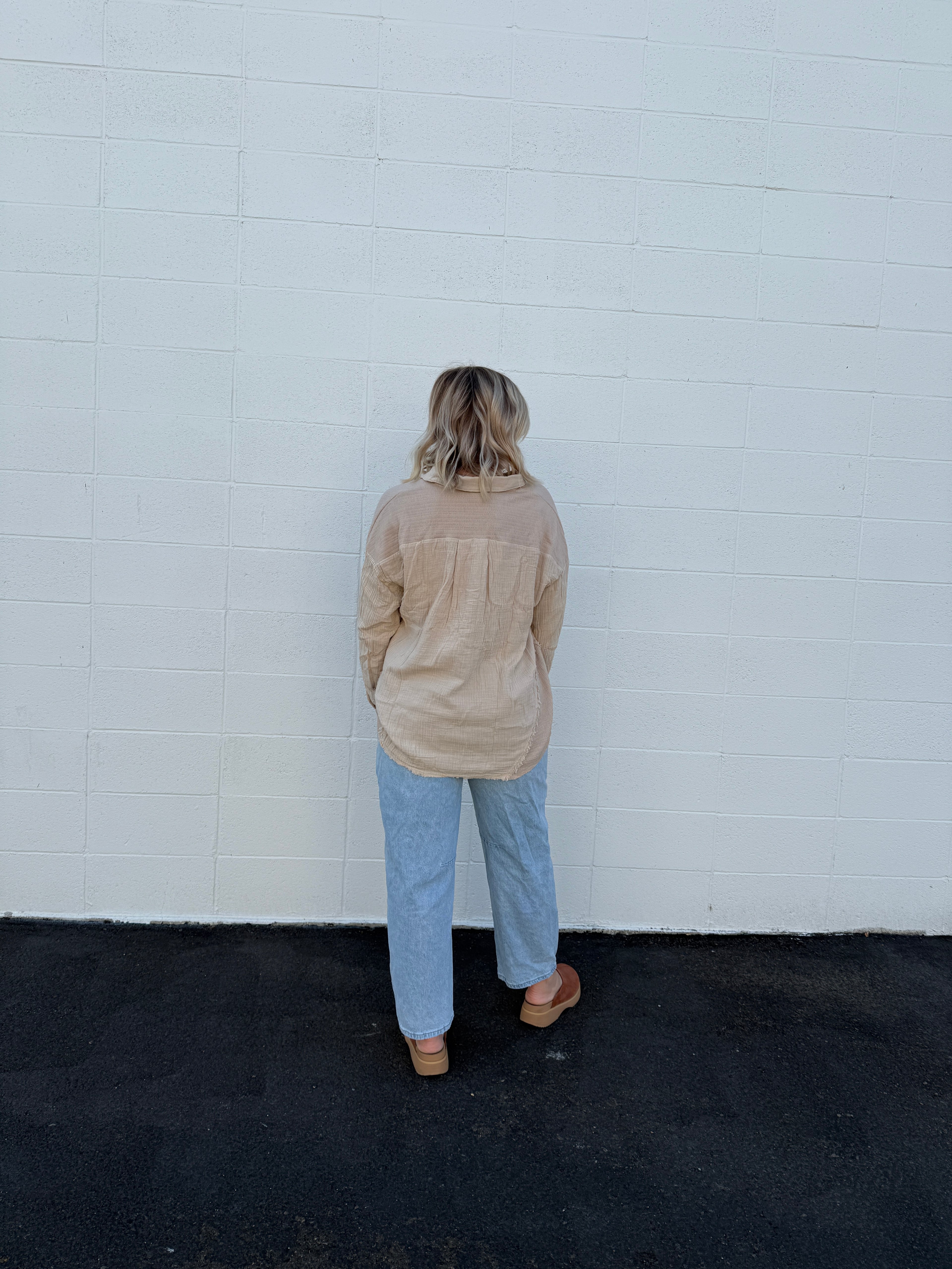Mineral Washed Oversized Shacket