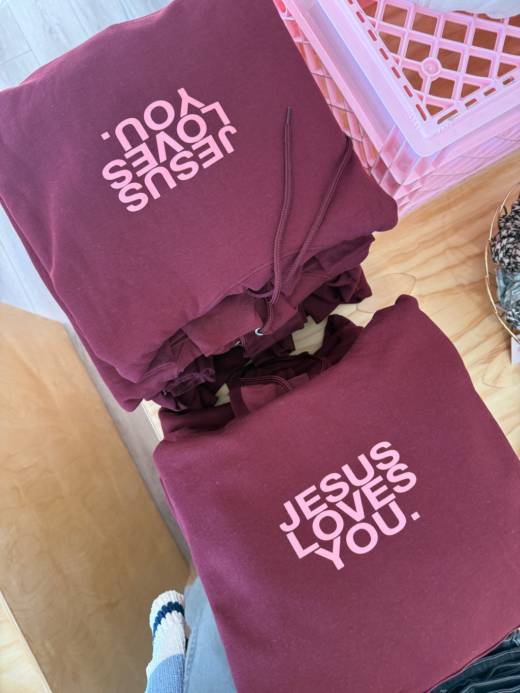 Jesus Loves You Crimson Hoodie