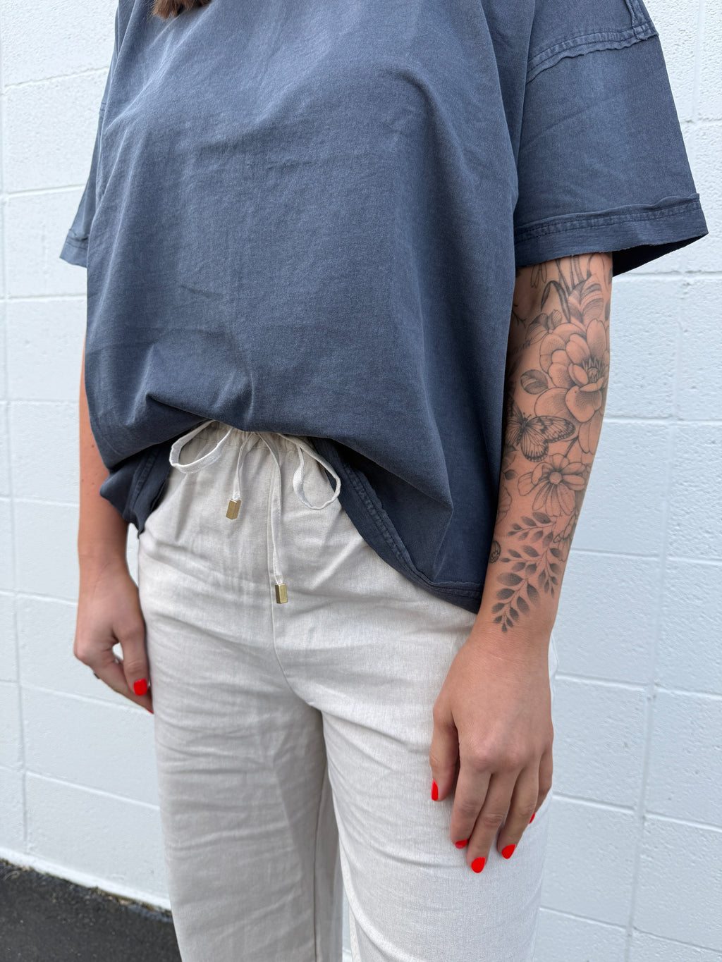 Linen Blend Pants (Multiple Colors)