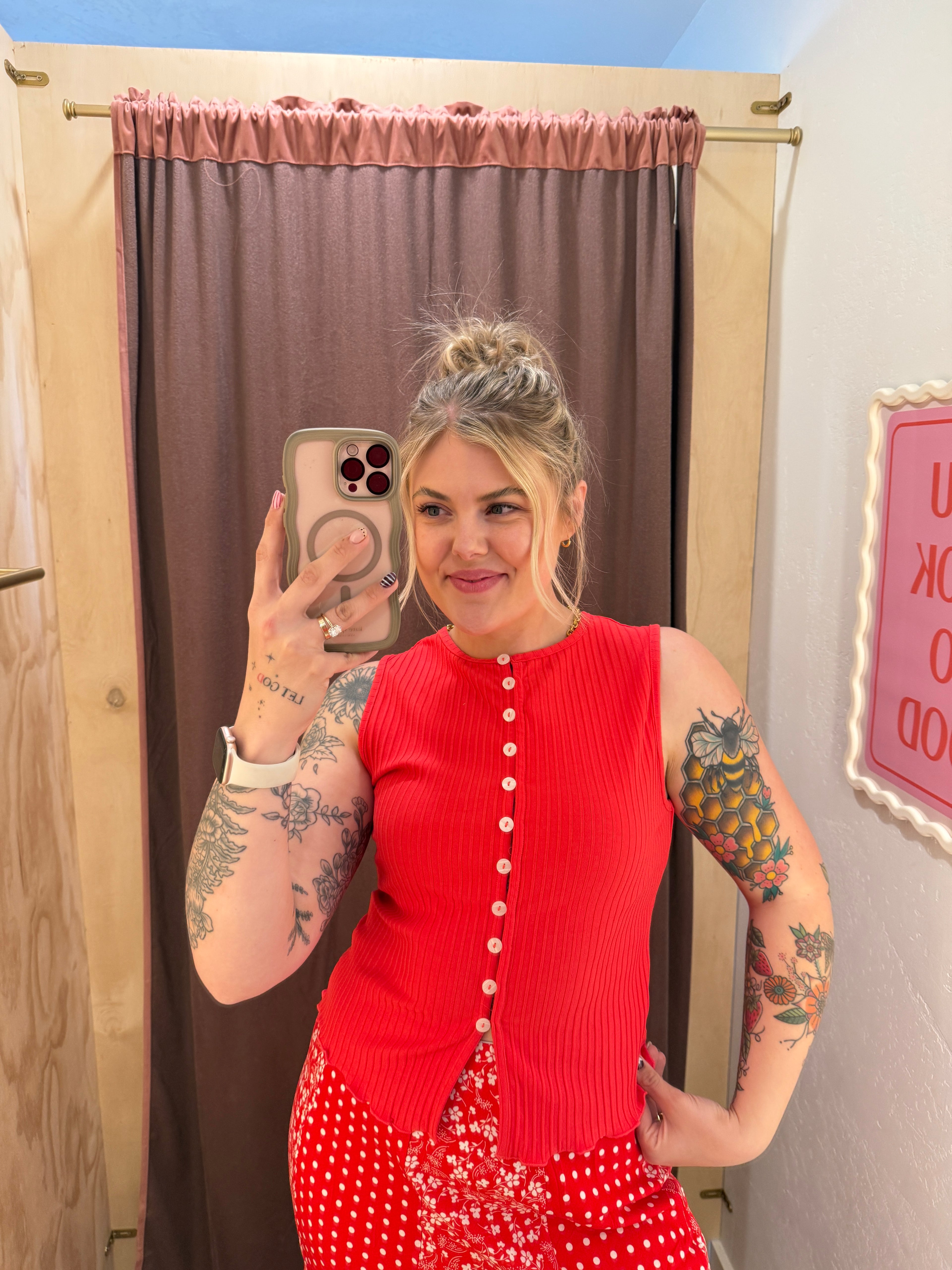 Ribbed Button Front Tank (multiple colors)