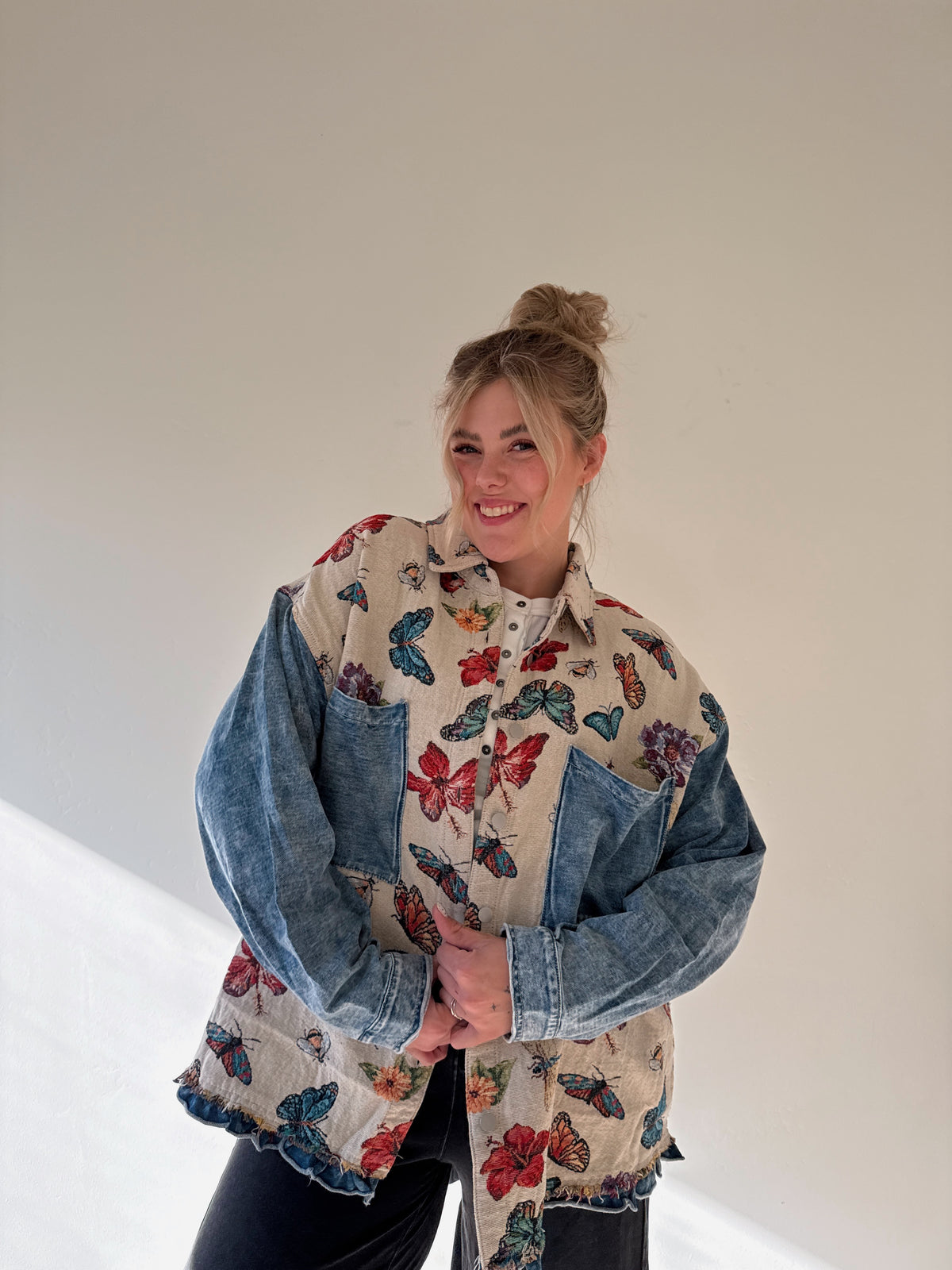 Butterfly Garden Quilted Jacket
