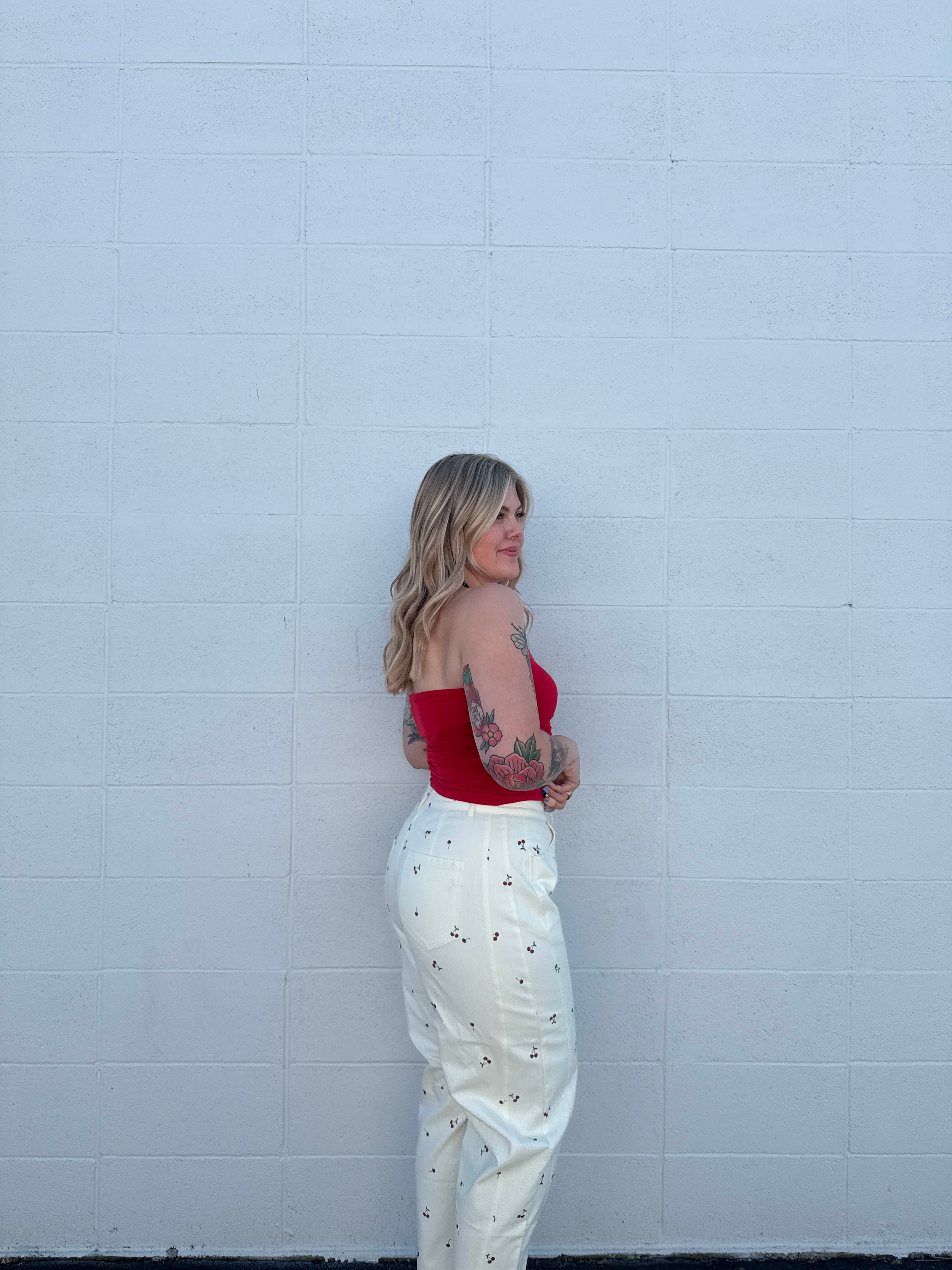 Cherry on Top Barrel Pants
