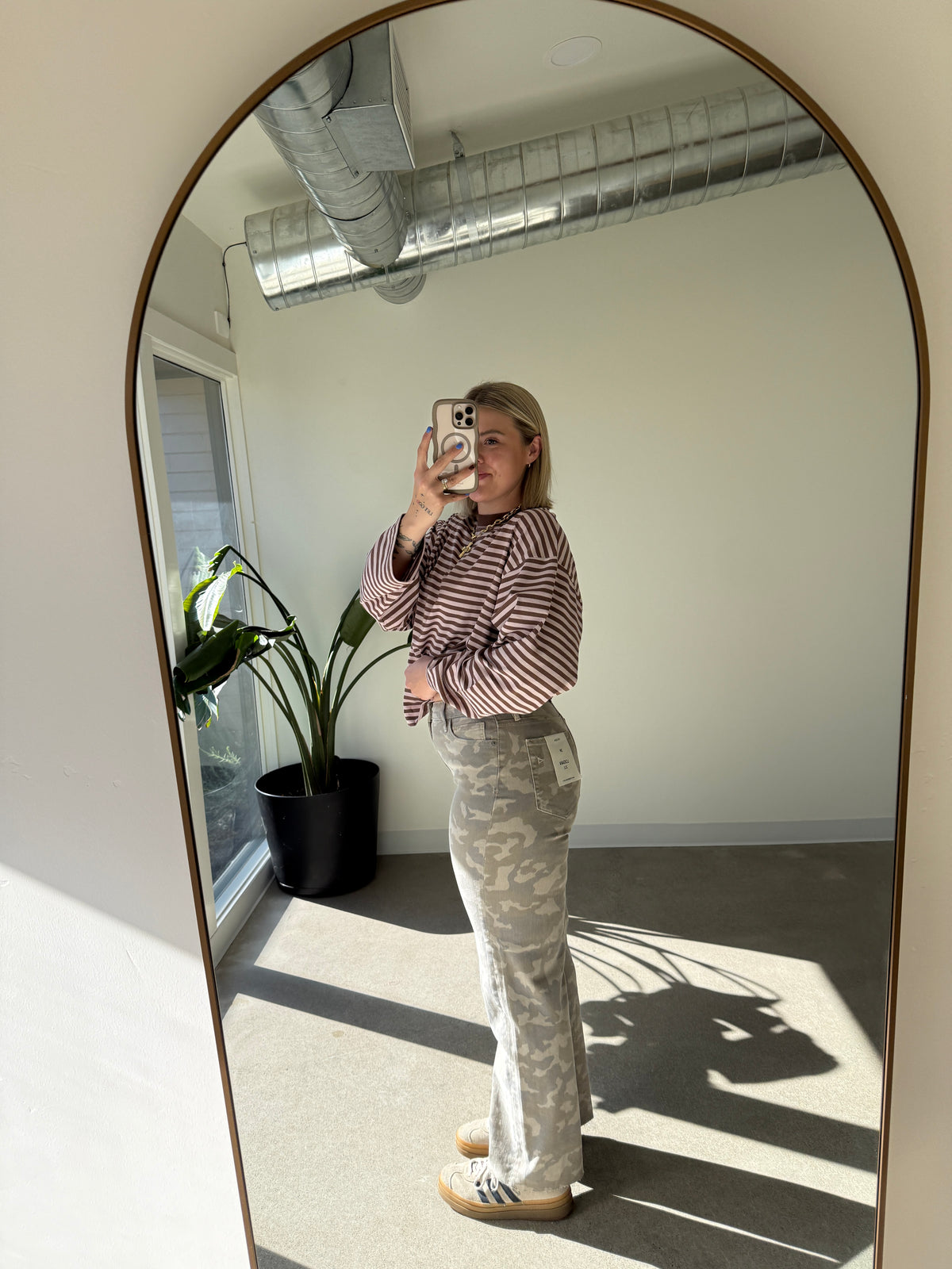 Muted Camo High Rise Jean