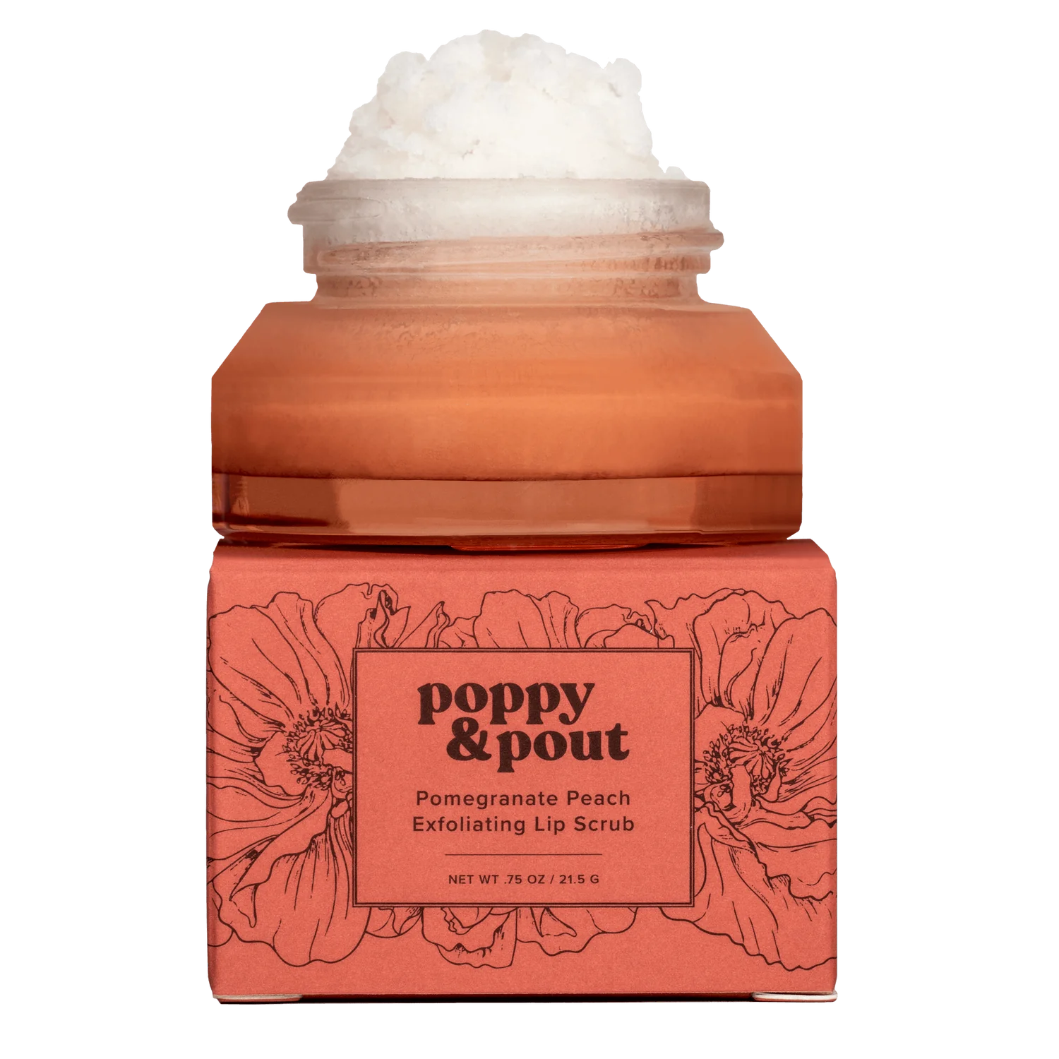 Poppy and Pout Lip Scrub Combo: Peach Pomegranate
