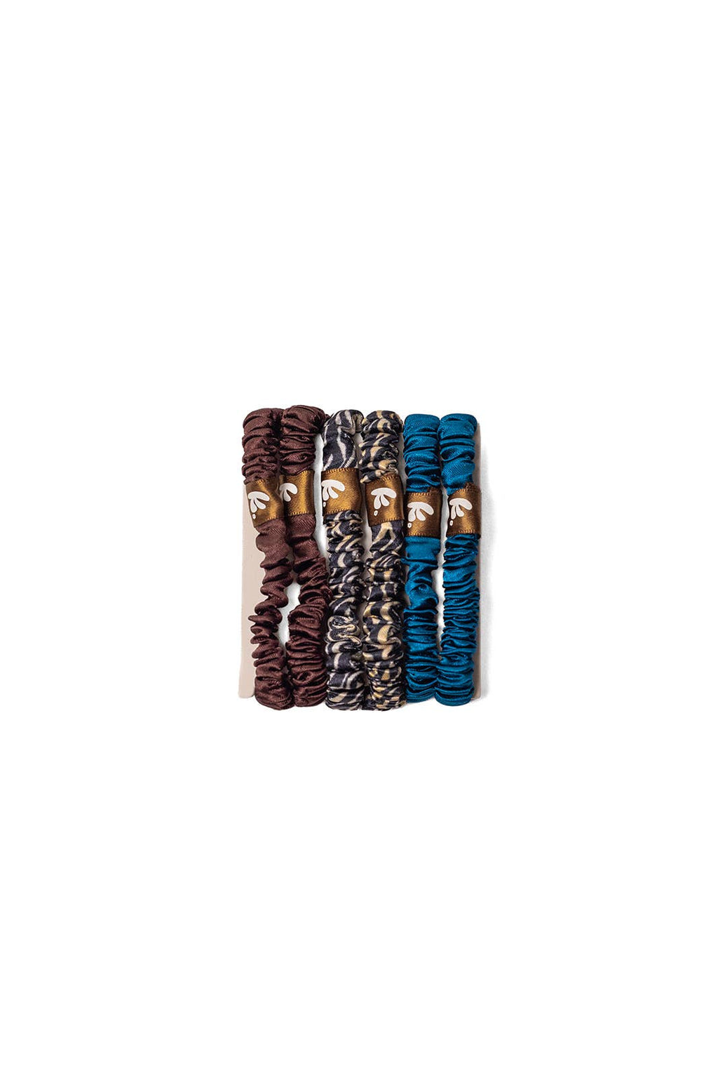 Skinny Sleep Scrunchies 6 Pack (Multiple Colors)