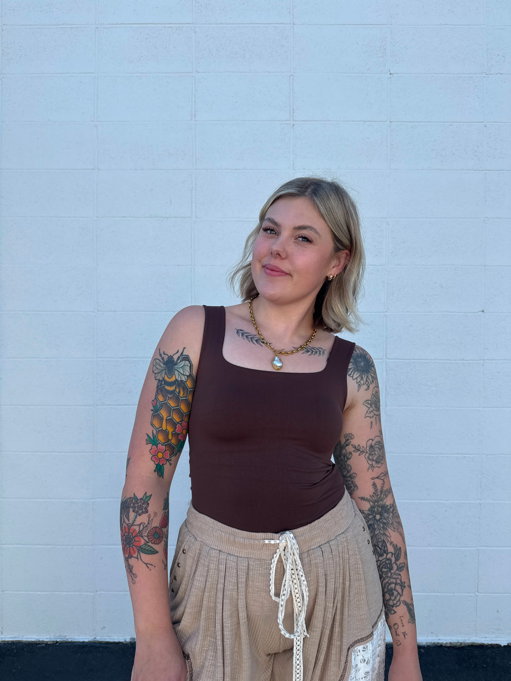 Double Lined Square Neck Tanks (Multiple Colors)