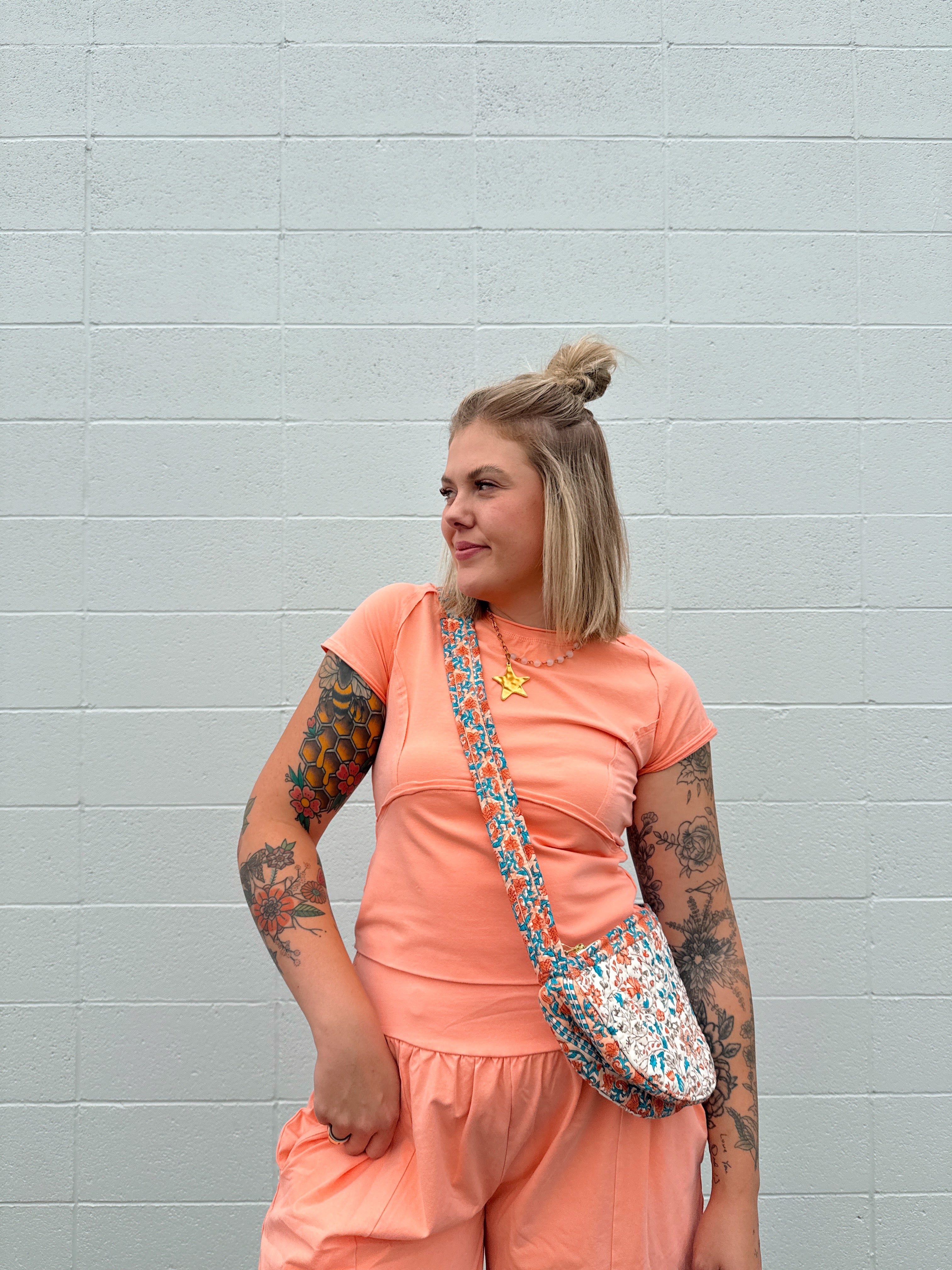 Sunny Stroll Quilted Crossbody