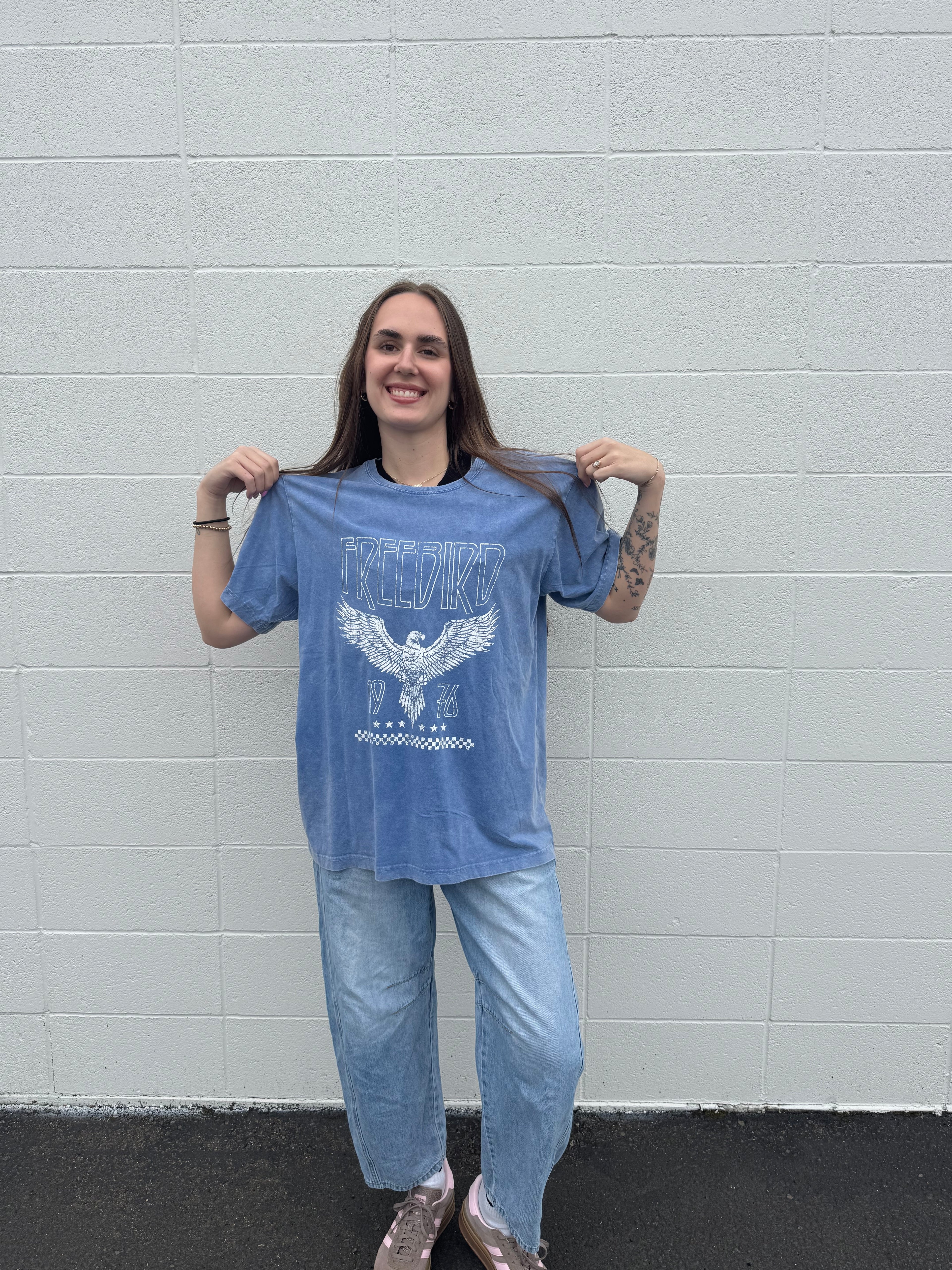 Free Bird Washed Boyfriend Tee