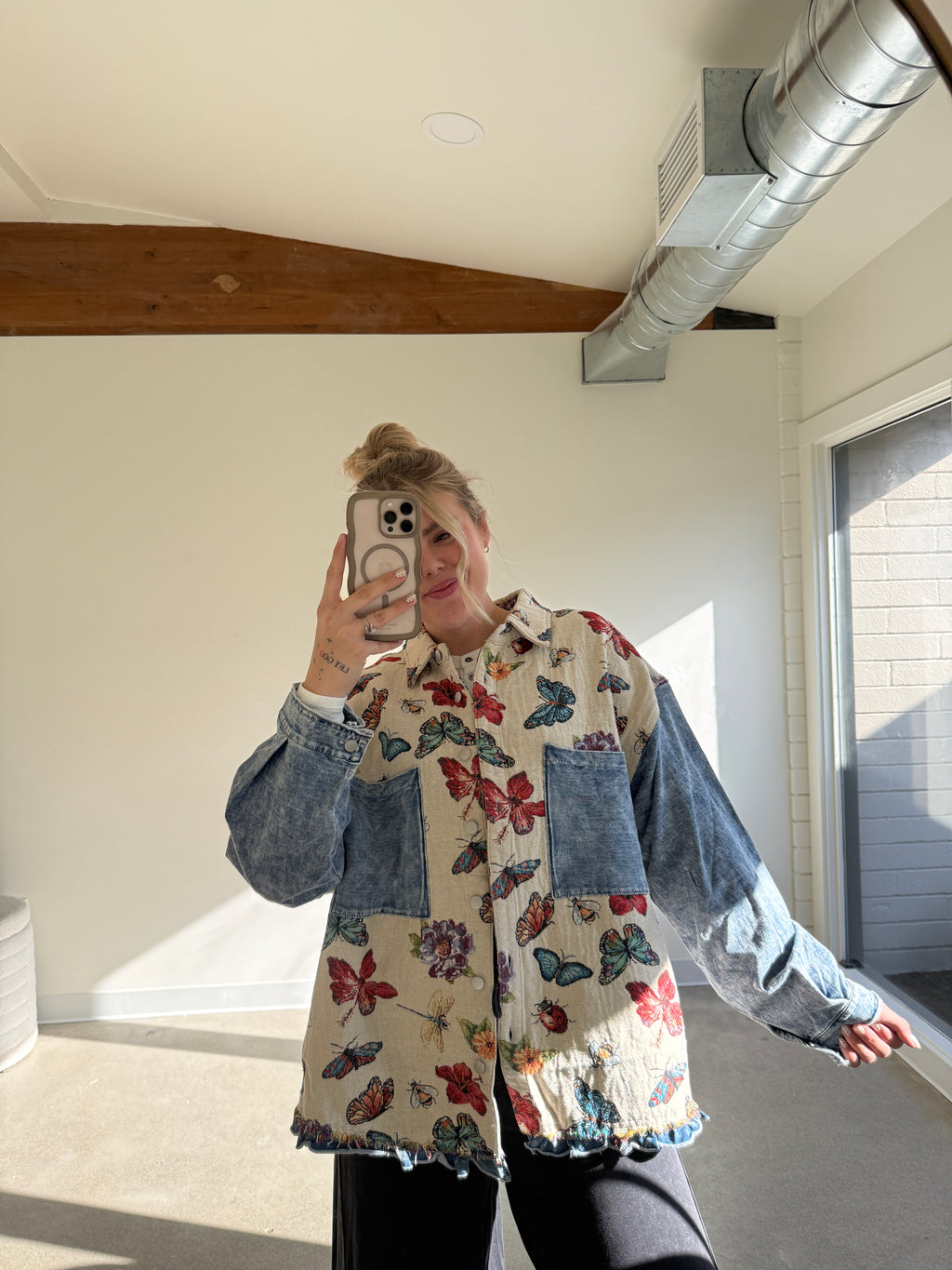 Butterfly Garden Quilted Jacket