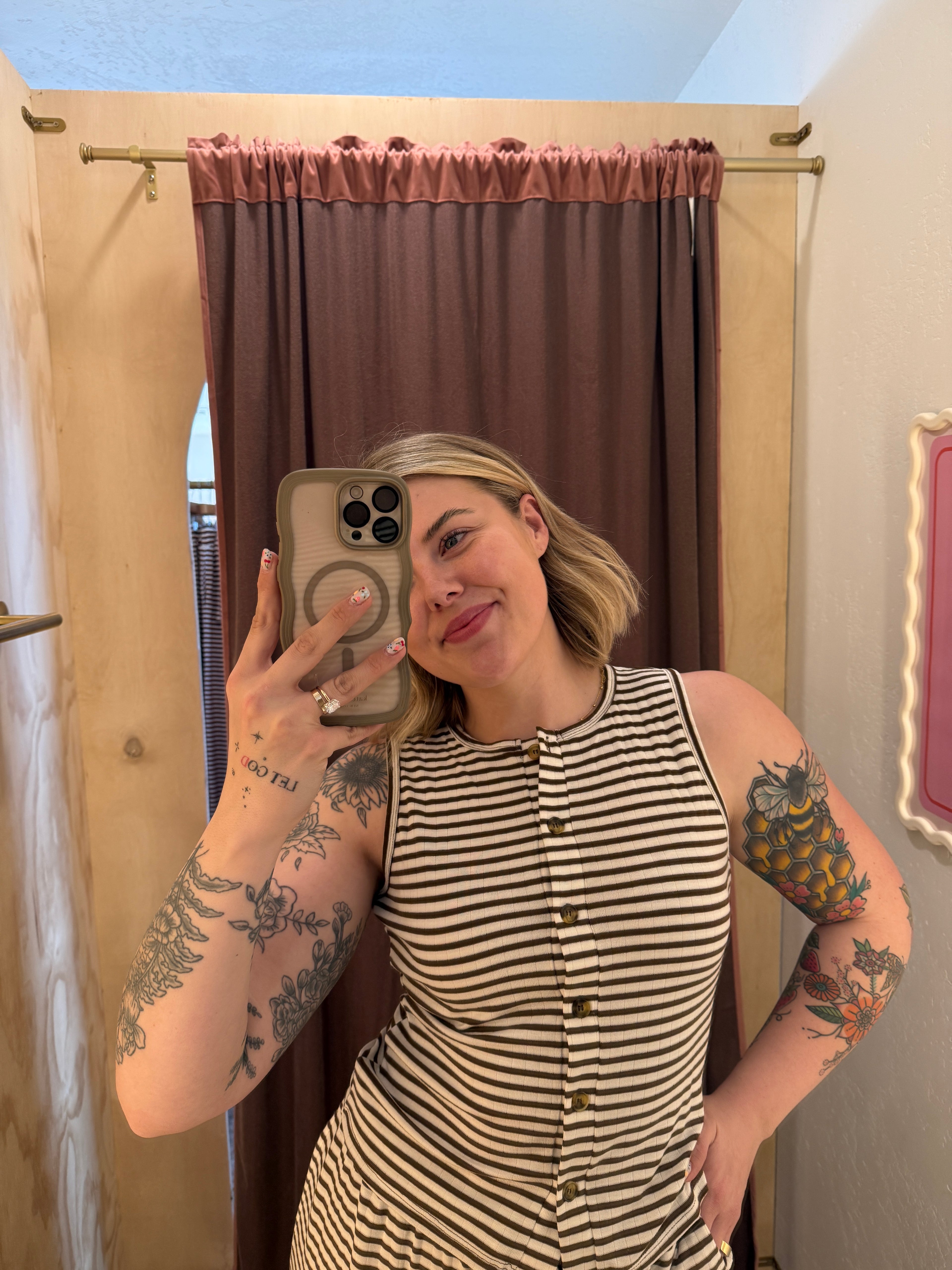 Button Down Tank Striped Set *RESTOCK*