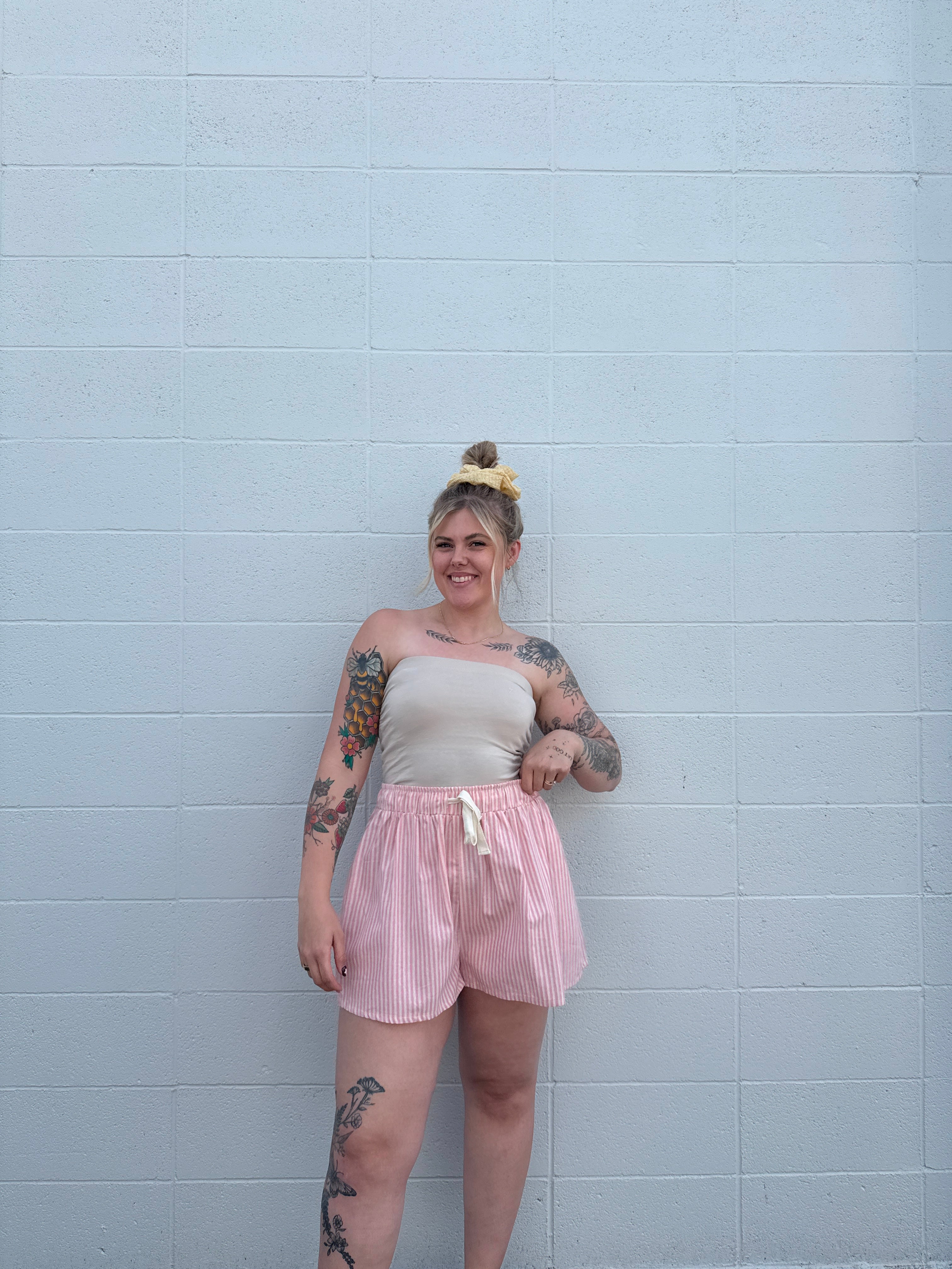 Sadie Striped Linen Shorts (multiple colors)