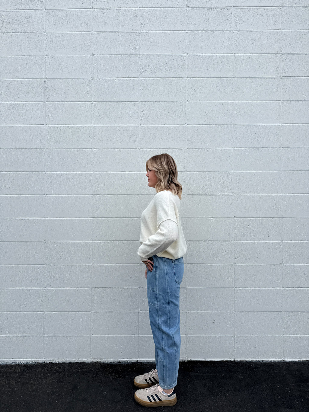 Panel Barrel Tie Jeans