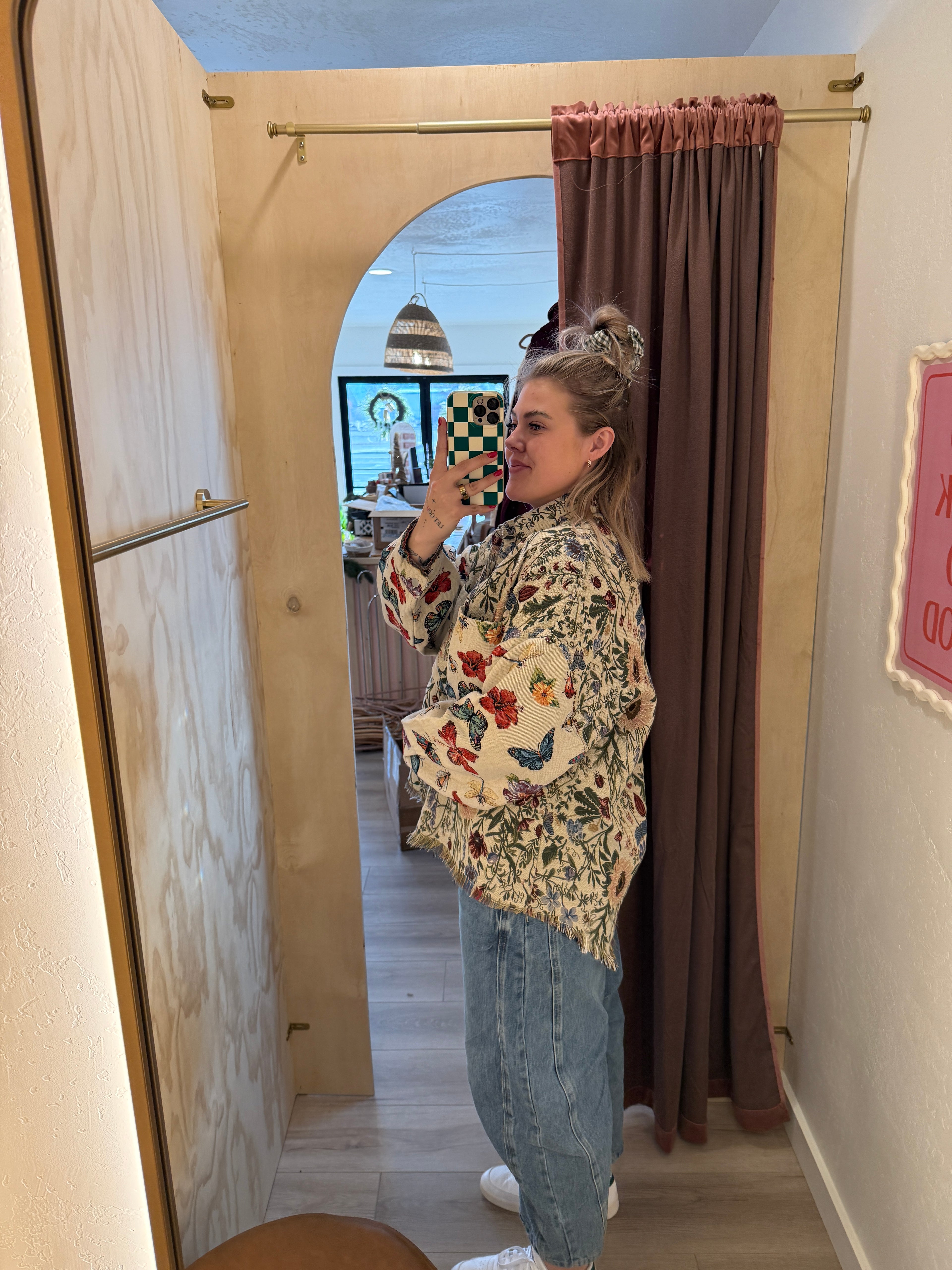 Butterfly Garden Vintage Shacket