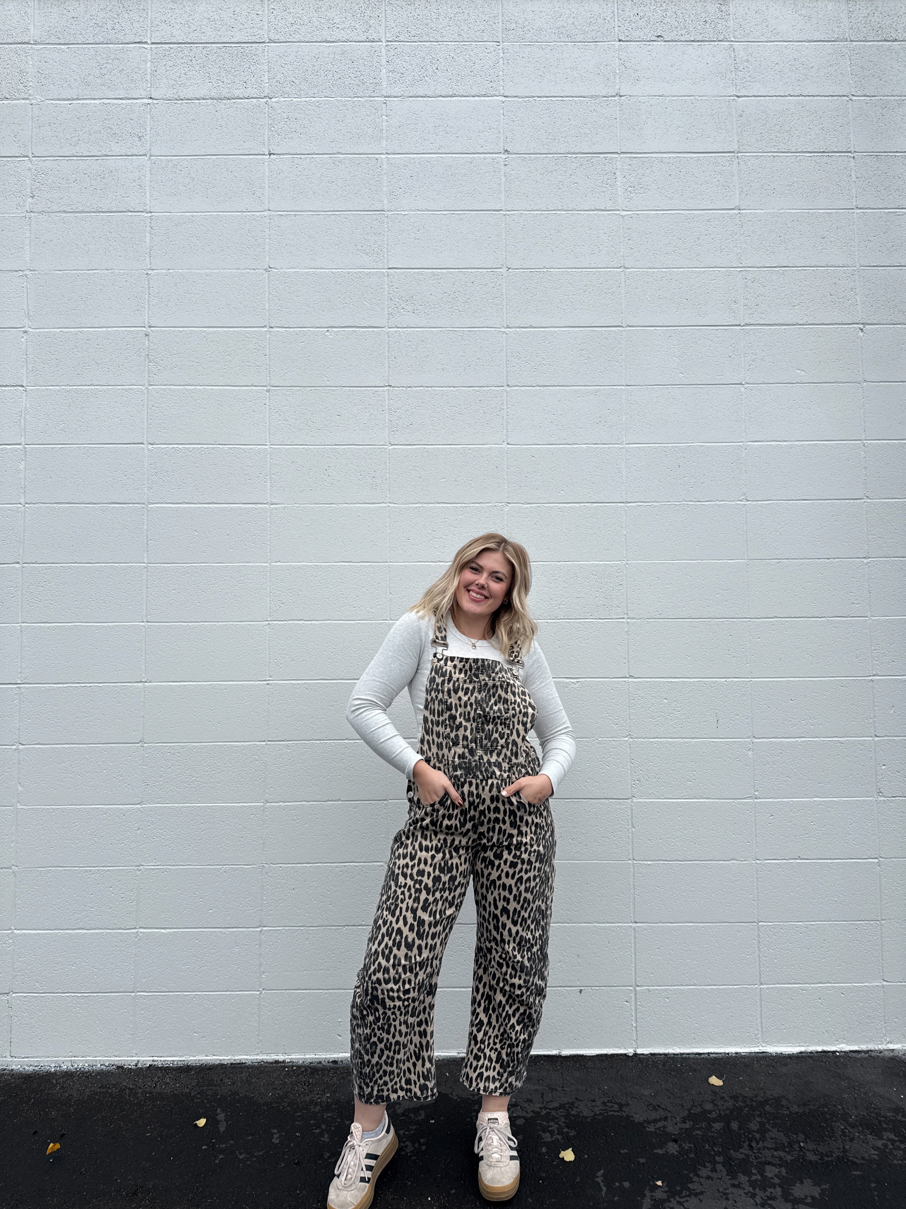 Leopard Barrel Overalls