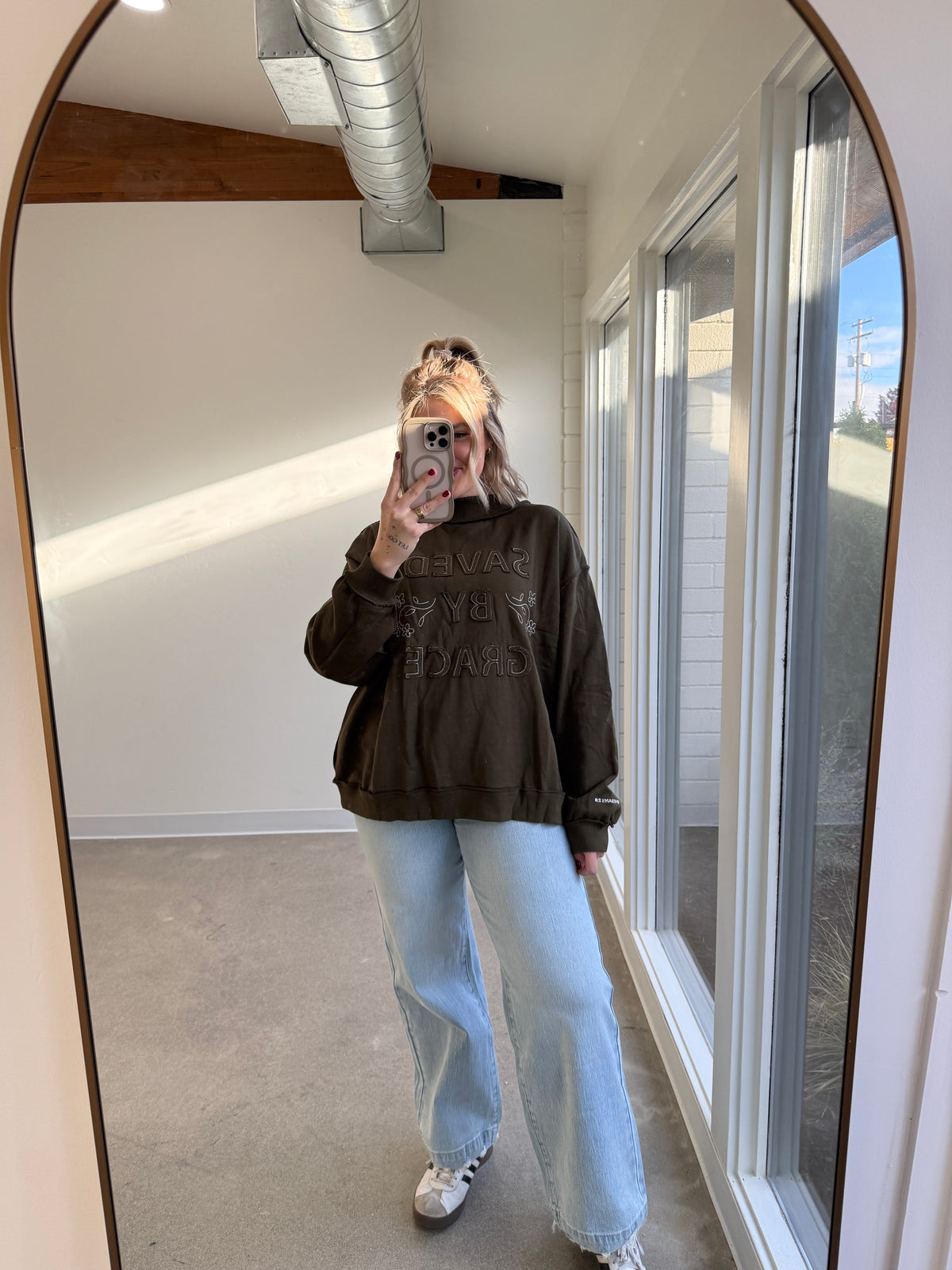 Saved By Grace Mock Neck