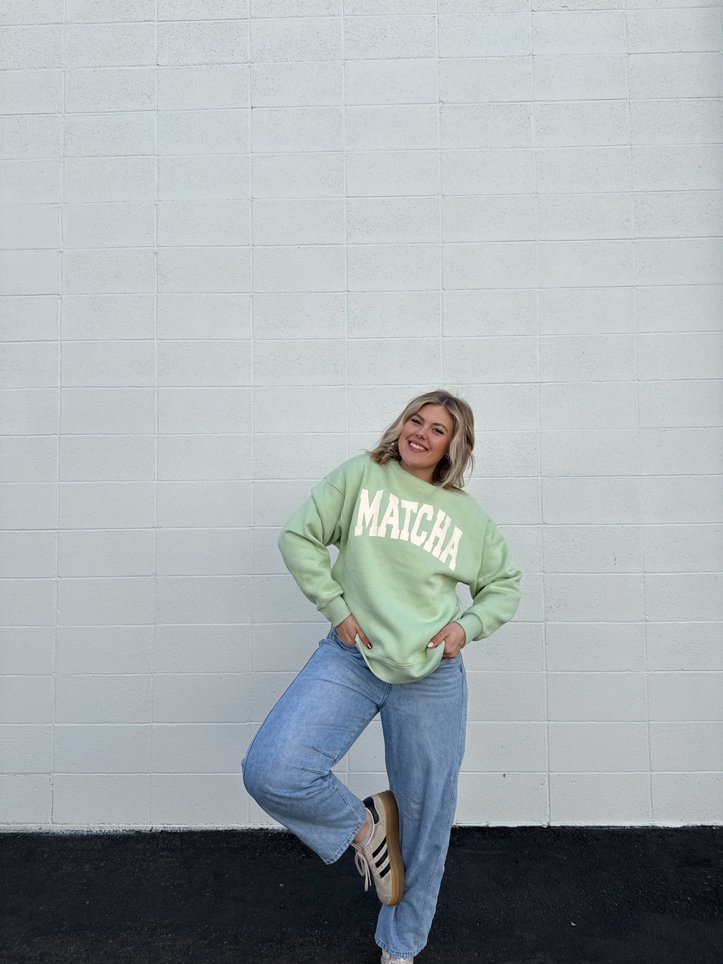 Matcha Graphic Oversized Crewneck