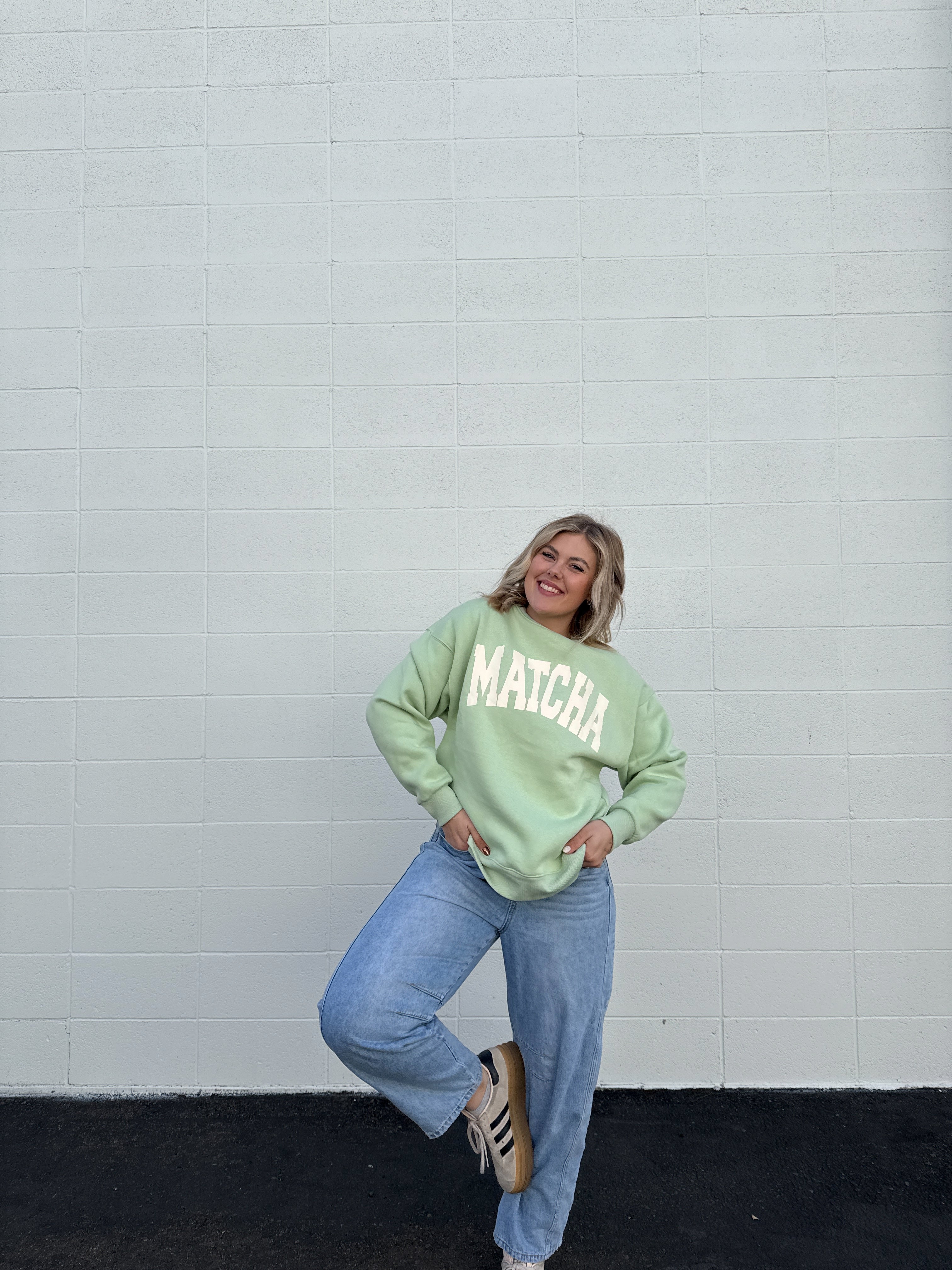 Matcha Graphic Oversized Crewneck