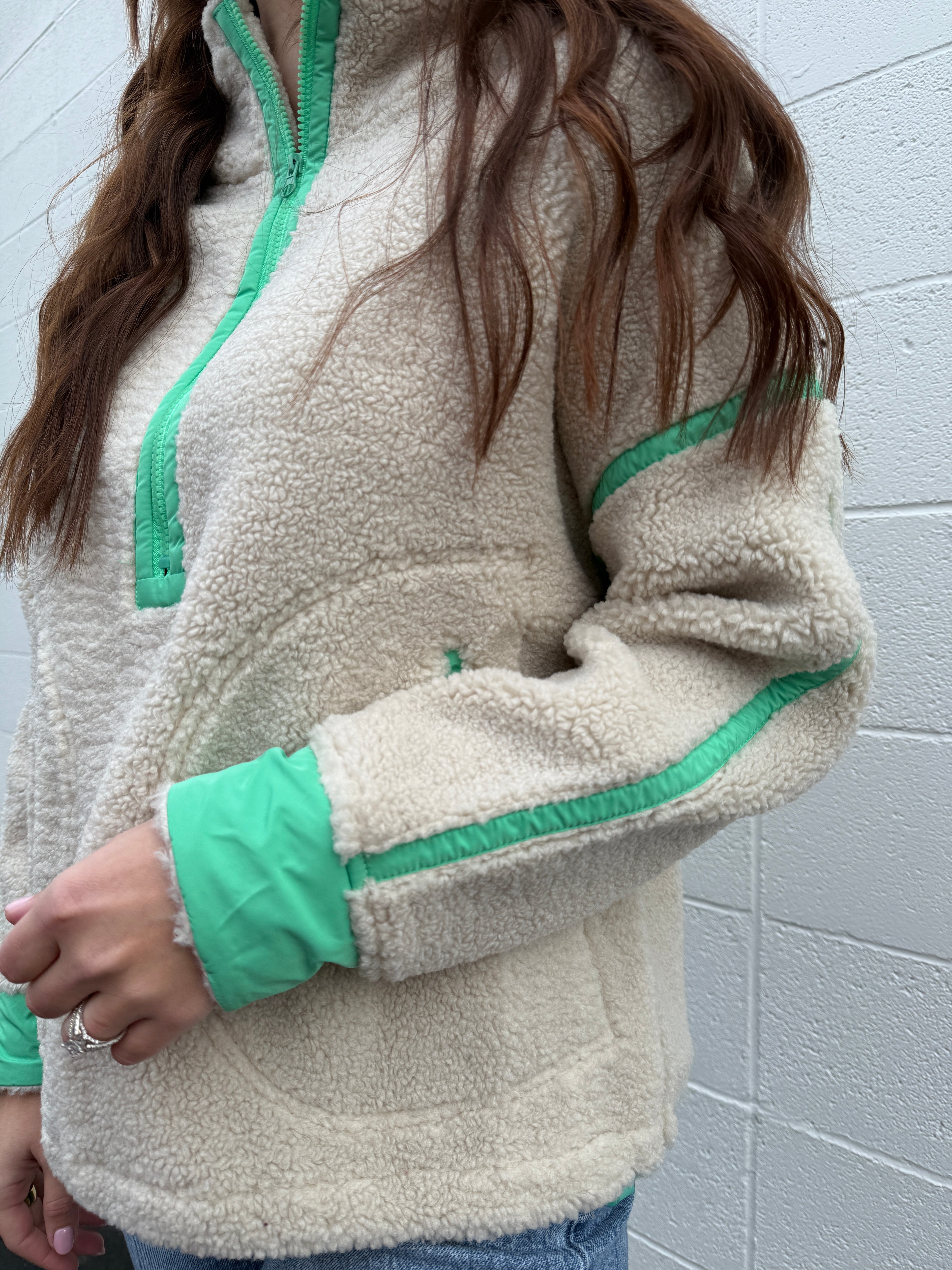 Tree Lighting 1/4 Zip Sherpa Jacket