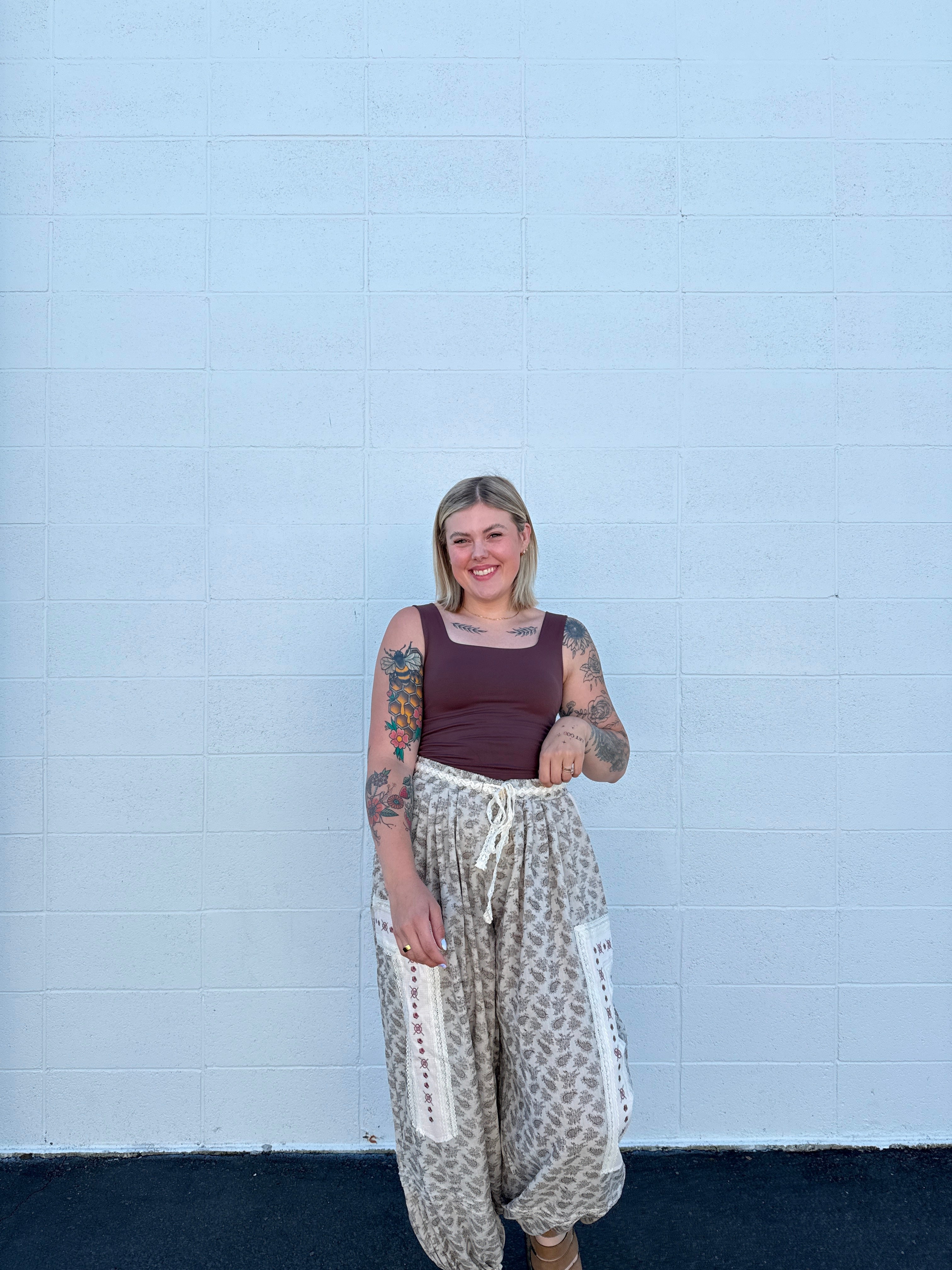 Paisley and Lace Joggers