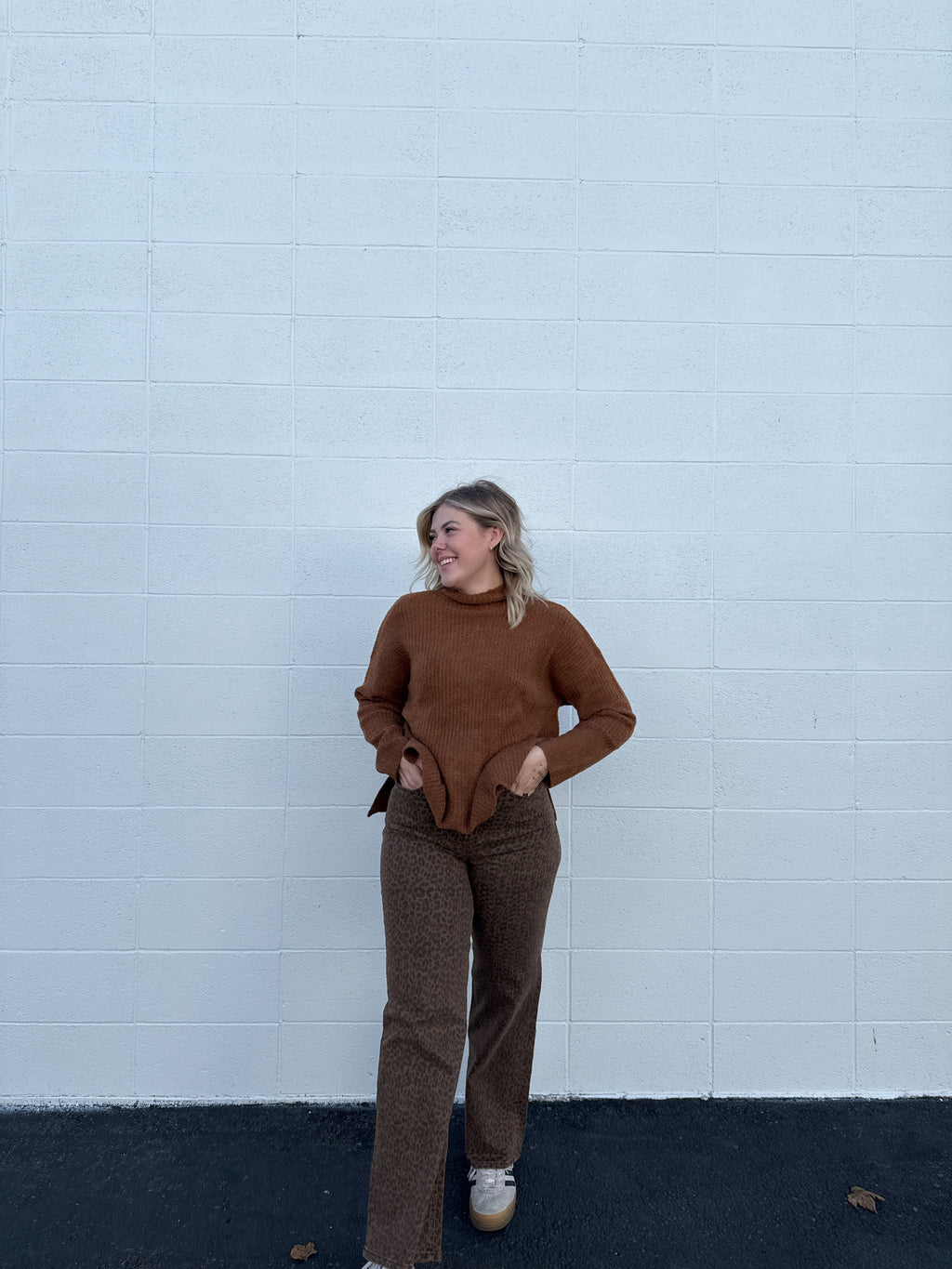 Super High Wide Leg Leopard Jeans