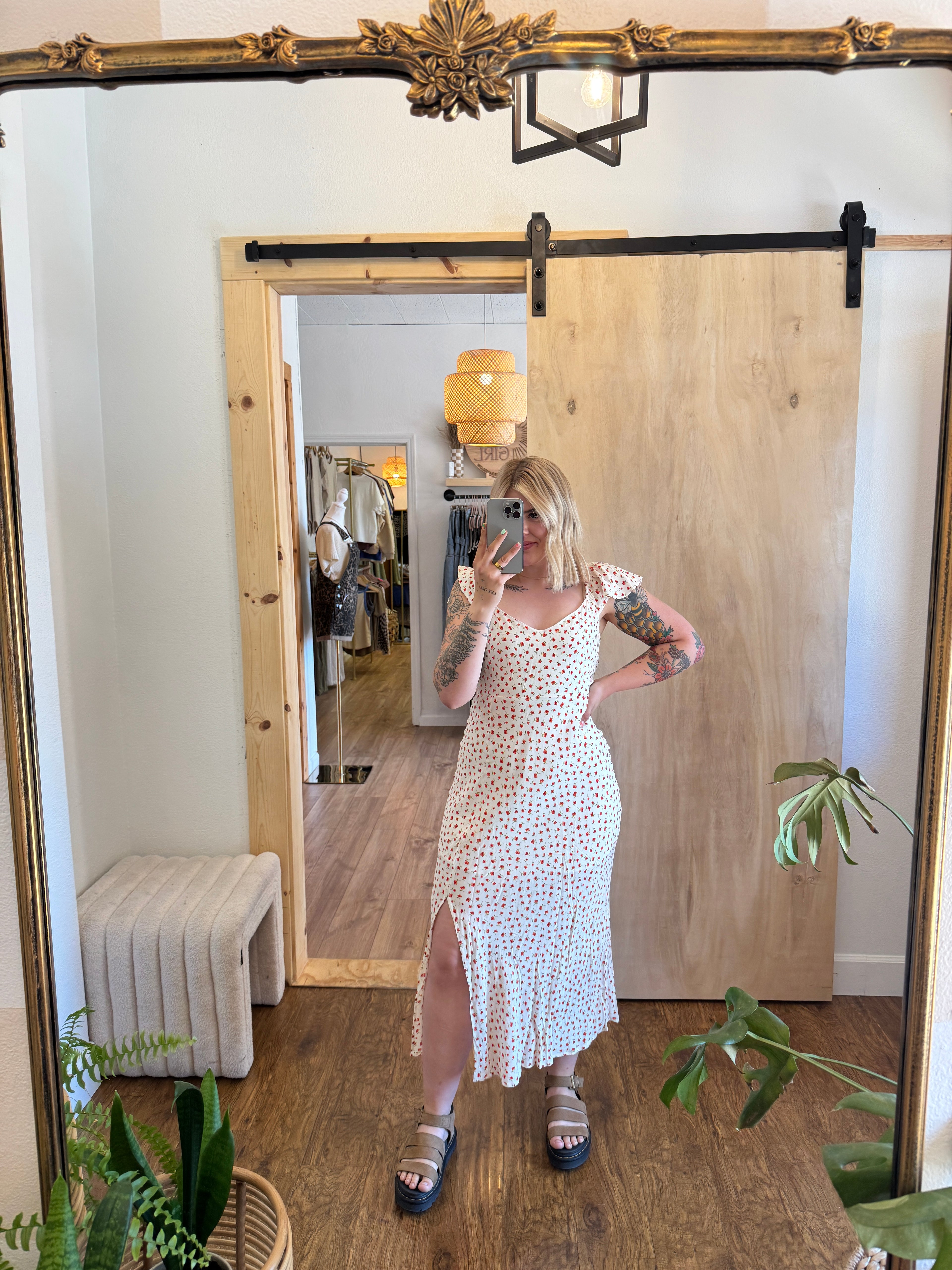 Date Night Floral Midi Dress