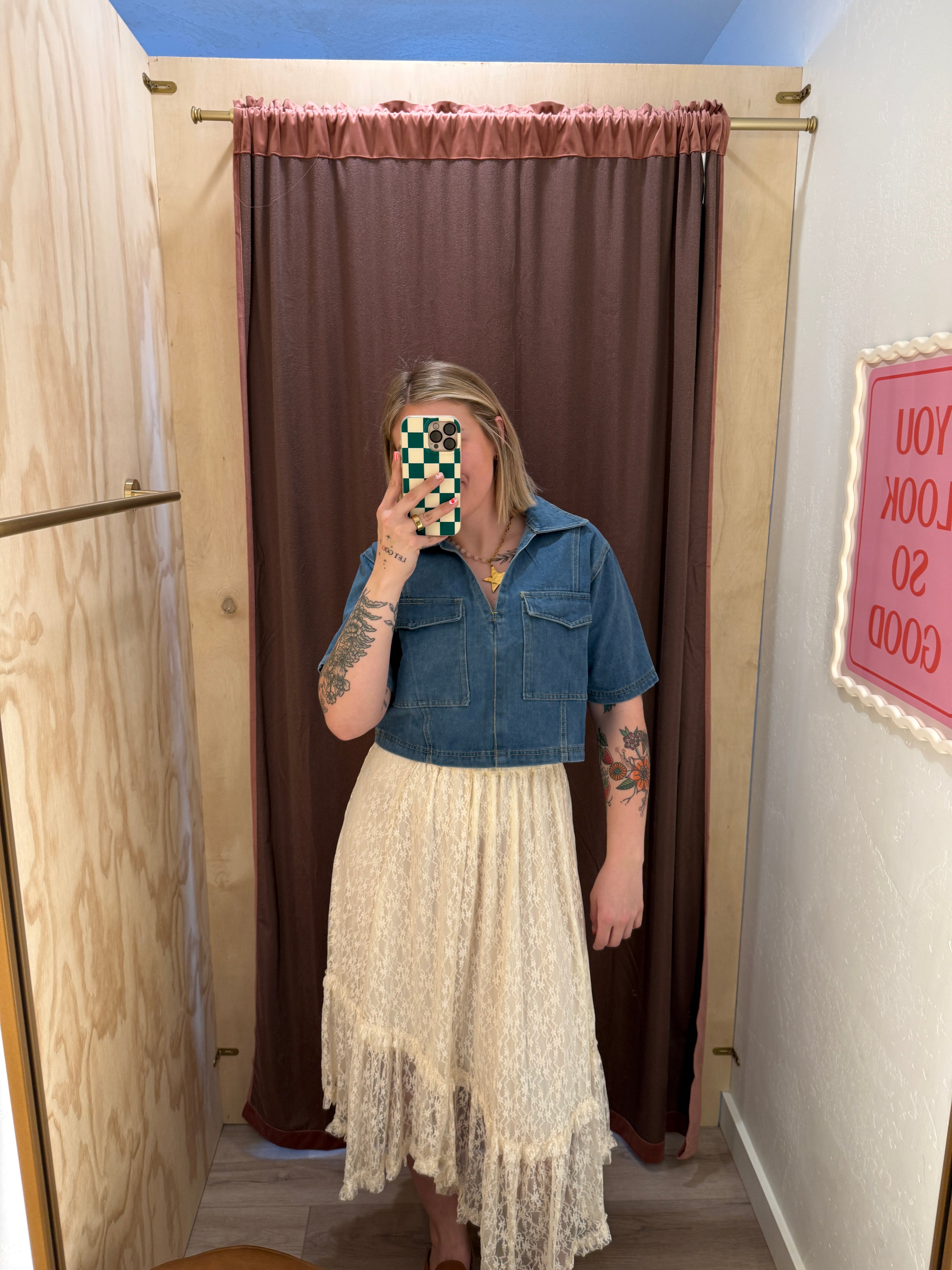 Ivory Muse Lace Skirt