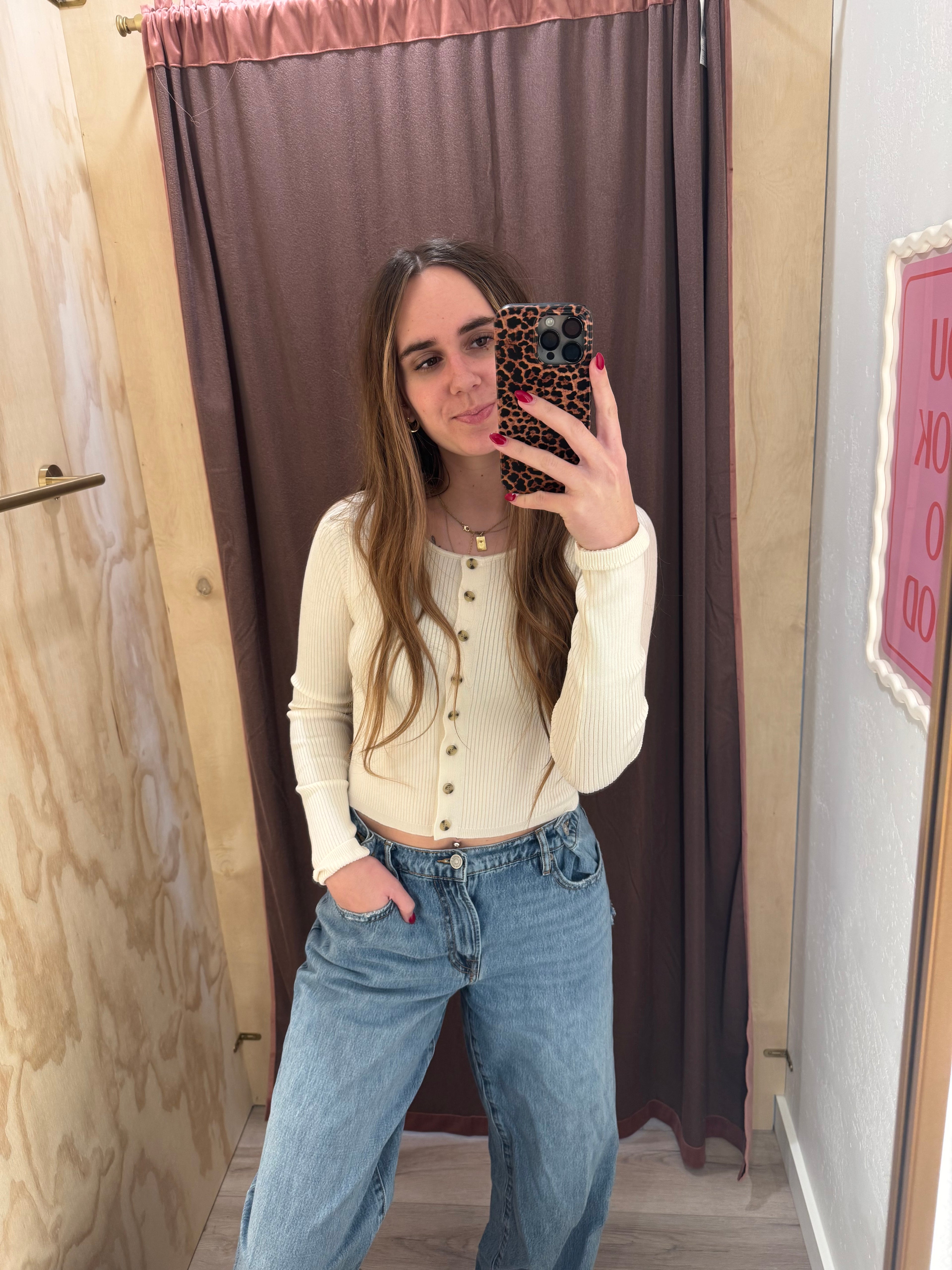 Knit Ribbed Botton Up Top (multiple colors)