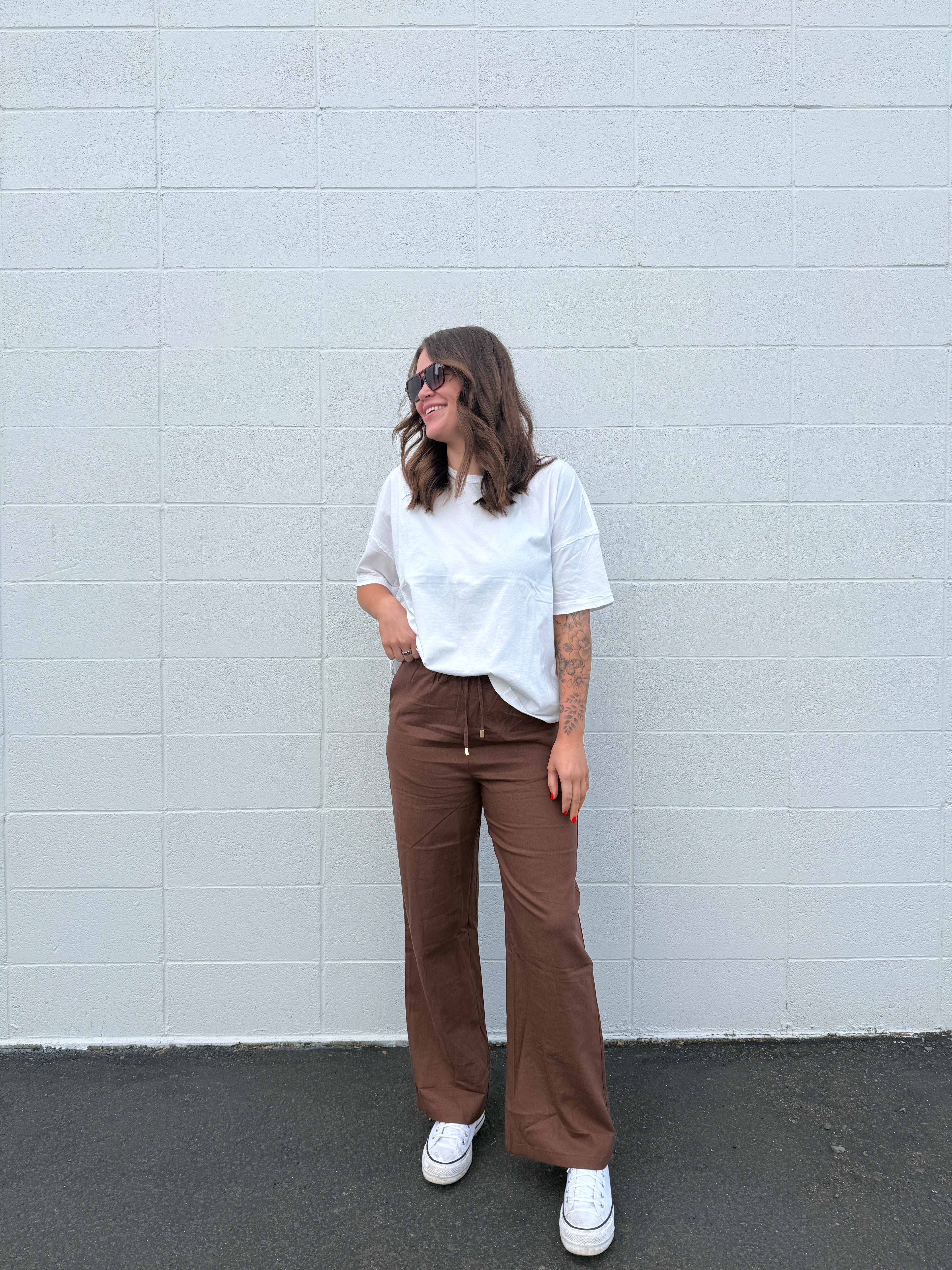 Linen Blend Pants (Multiple Colors)