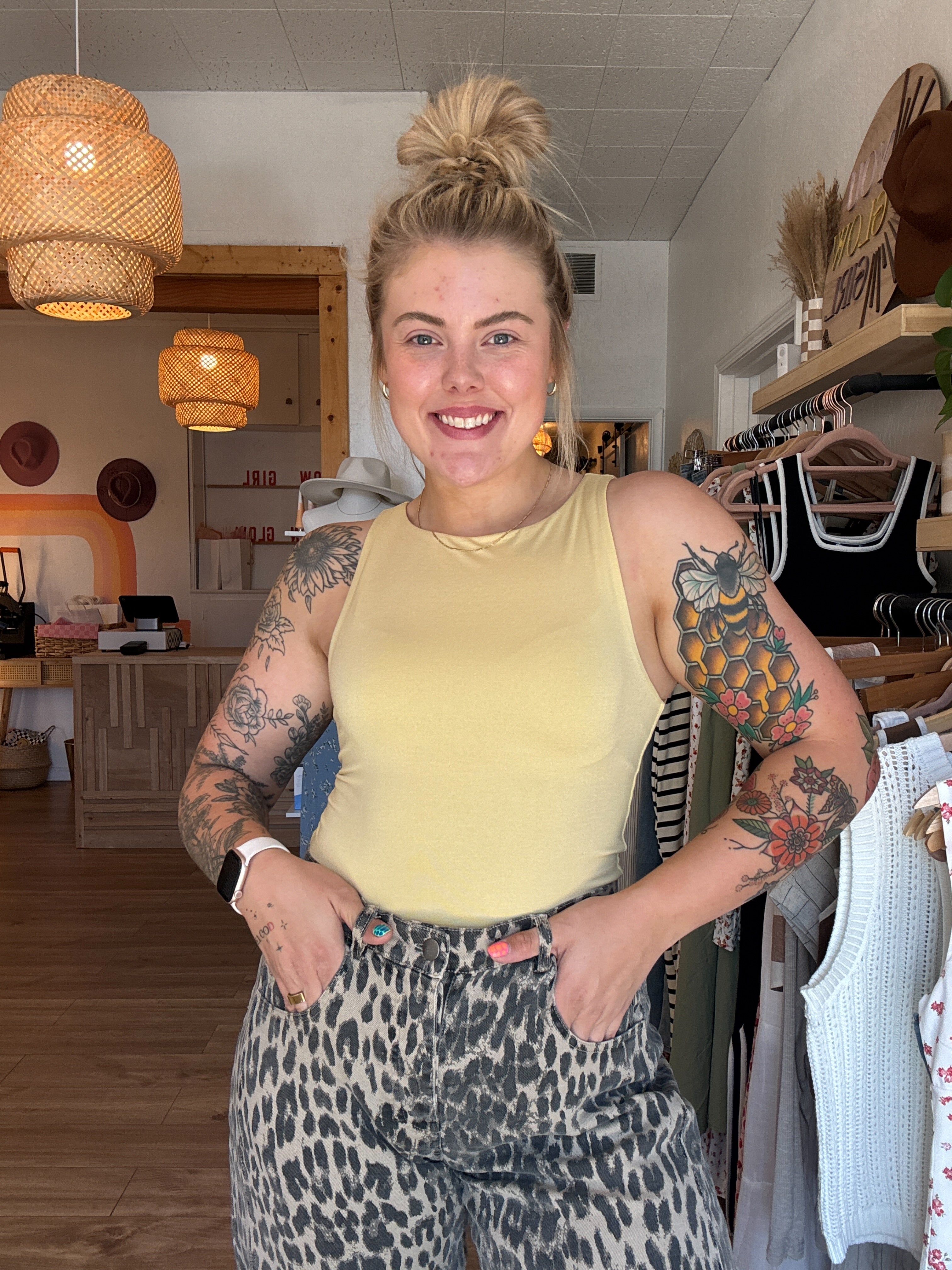 Boat Neck Double Lined Tank (Multiple Colors)