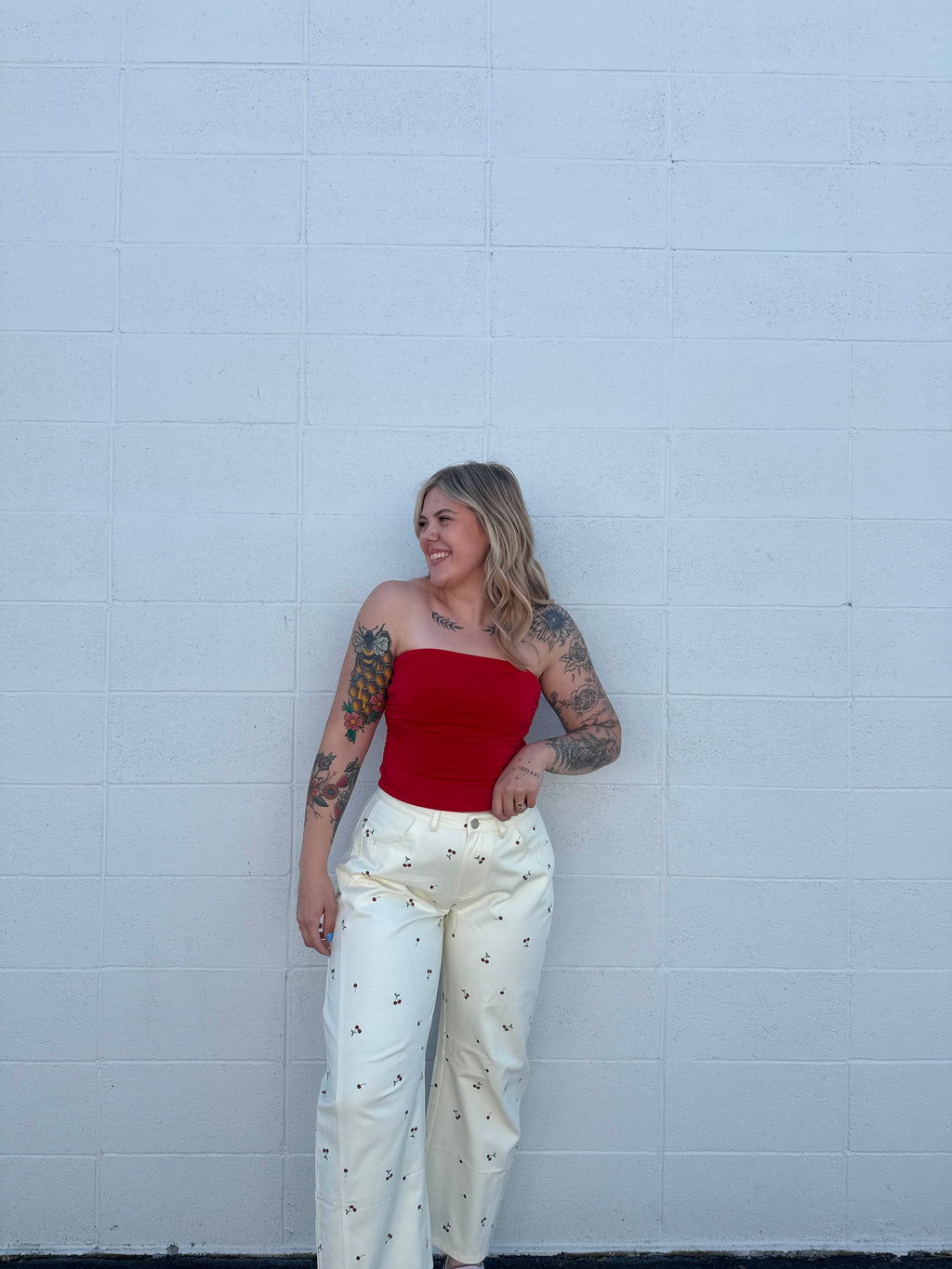 Cherry on Top Barrel Pants