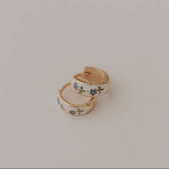 Mauve Daphne Tea Cup Hoops