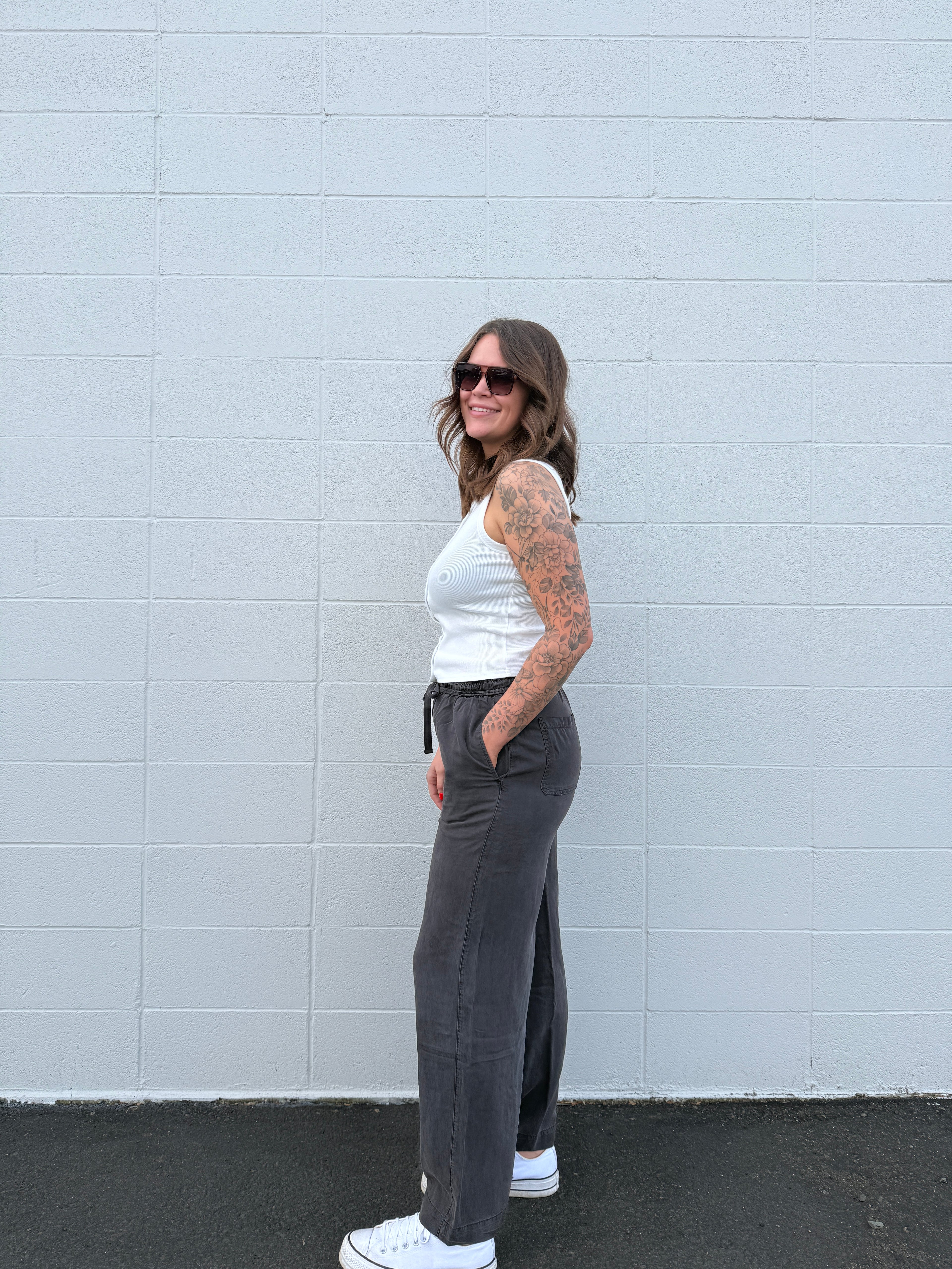 Tencel Wide Leg Pants