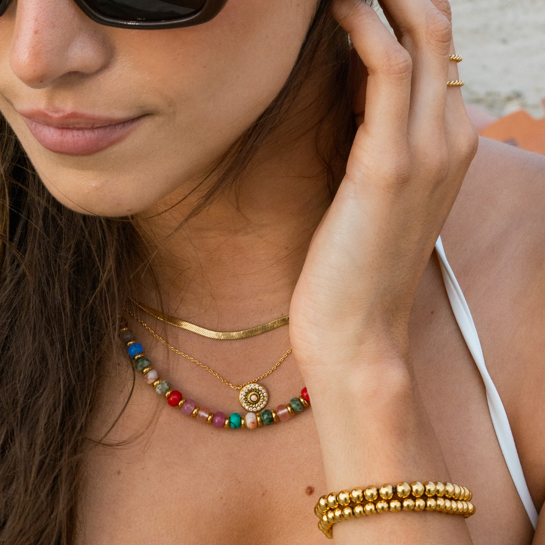 Waterproof Gemstone Glow Necklace