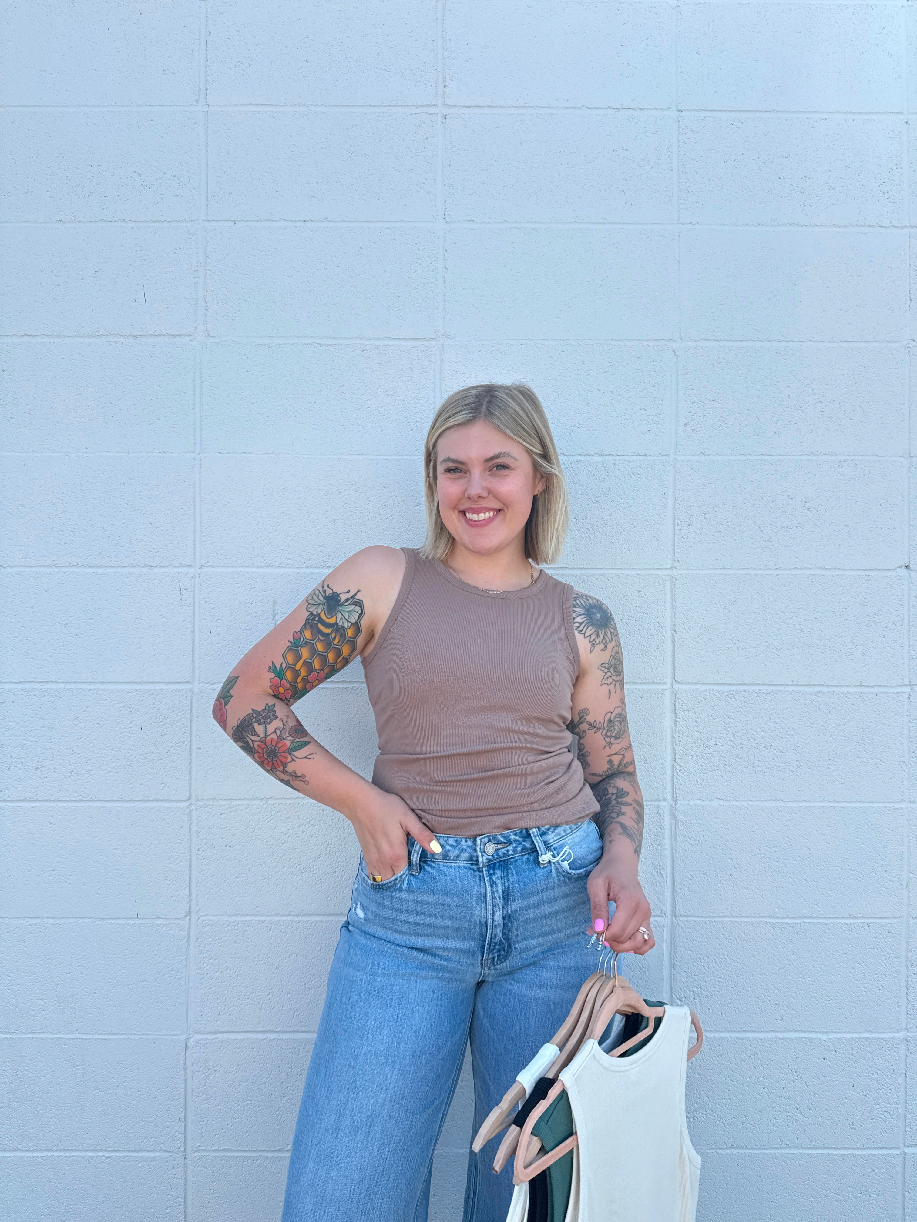Classic Built-In Bra Tank (multiple colors)