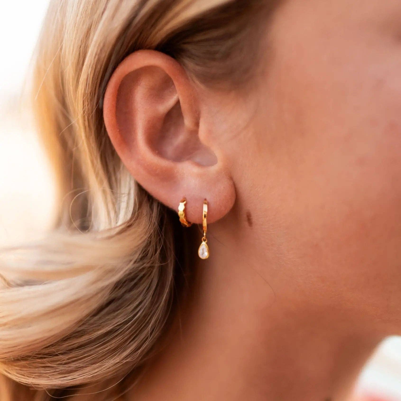 Mauve Honeycomb Hoops