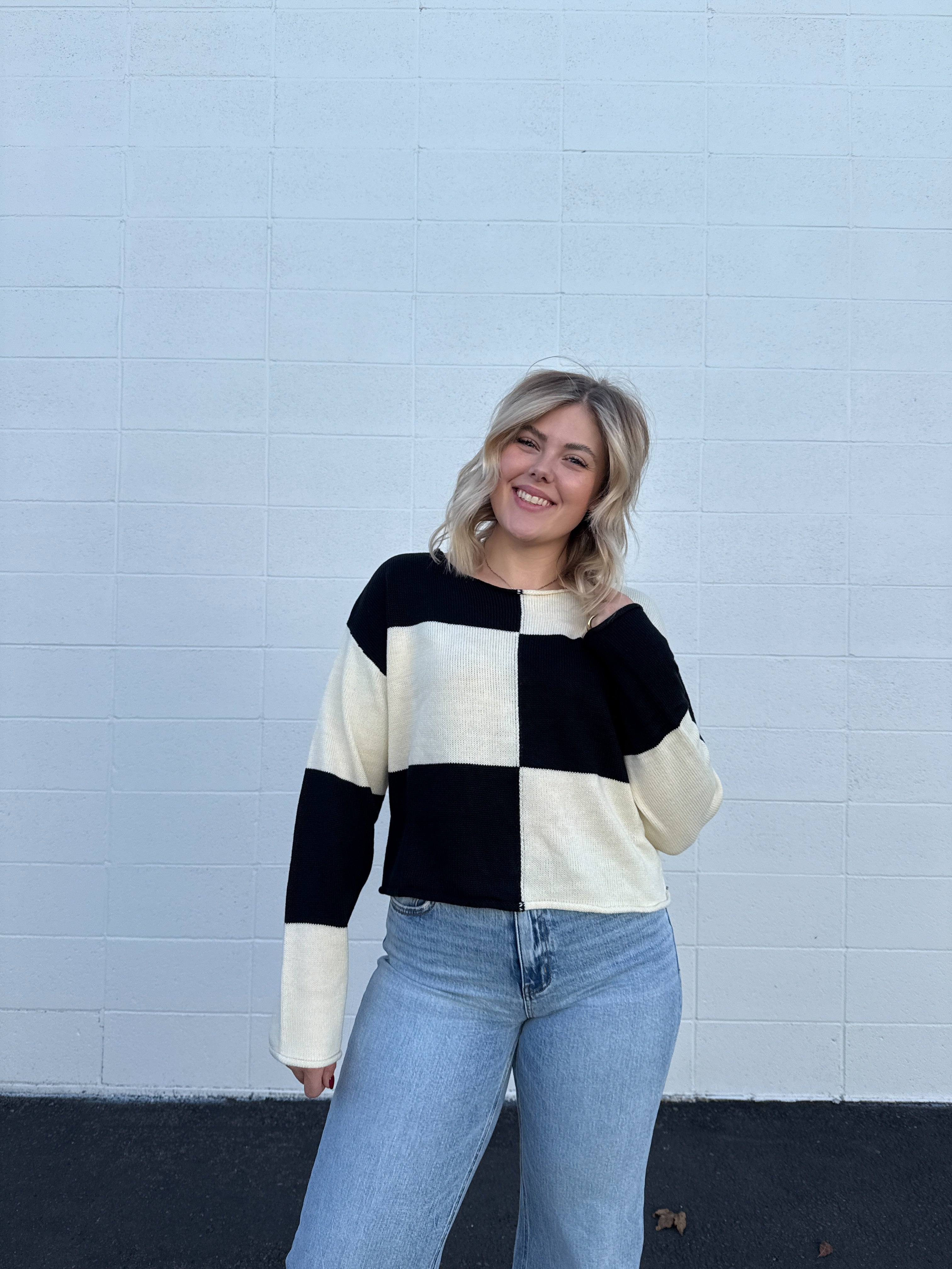 Checker Sweater (multiple colors)