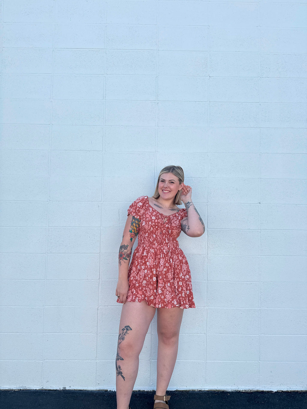 Sunset Paisley Romper