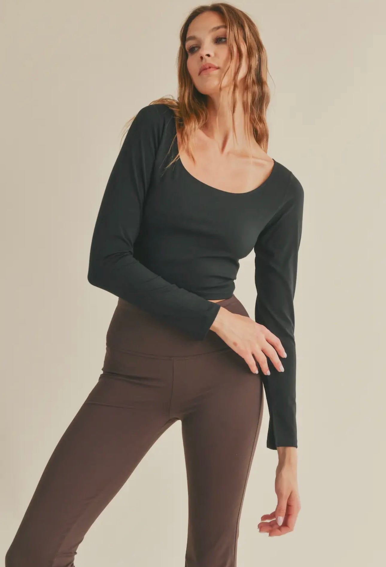 Black Seamless Long Sleeve