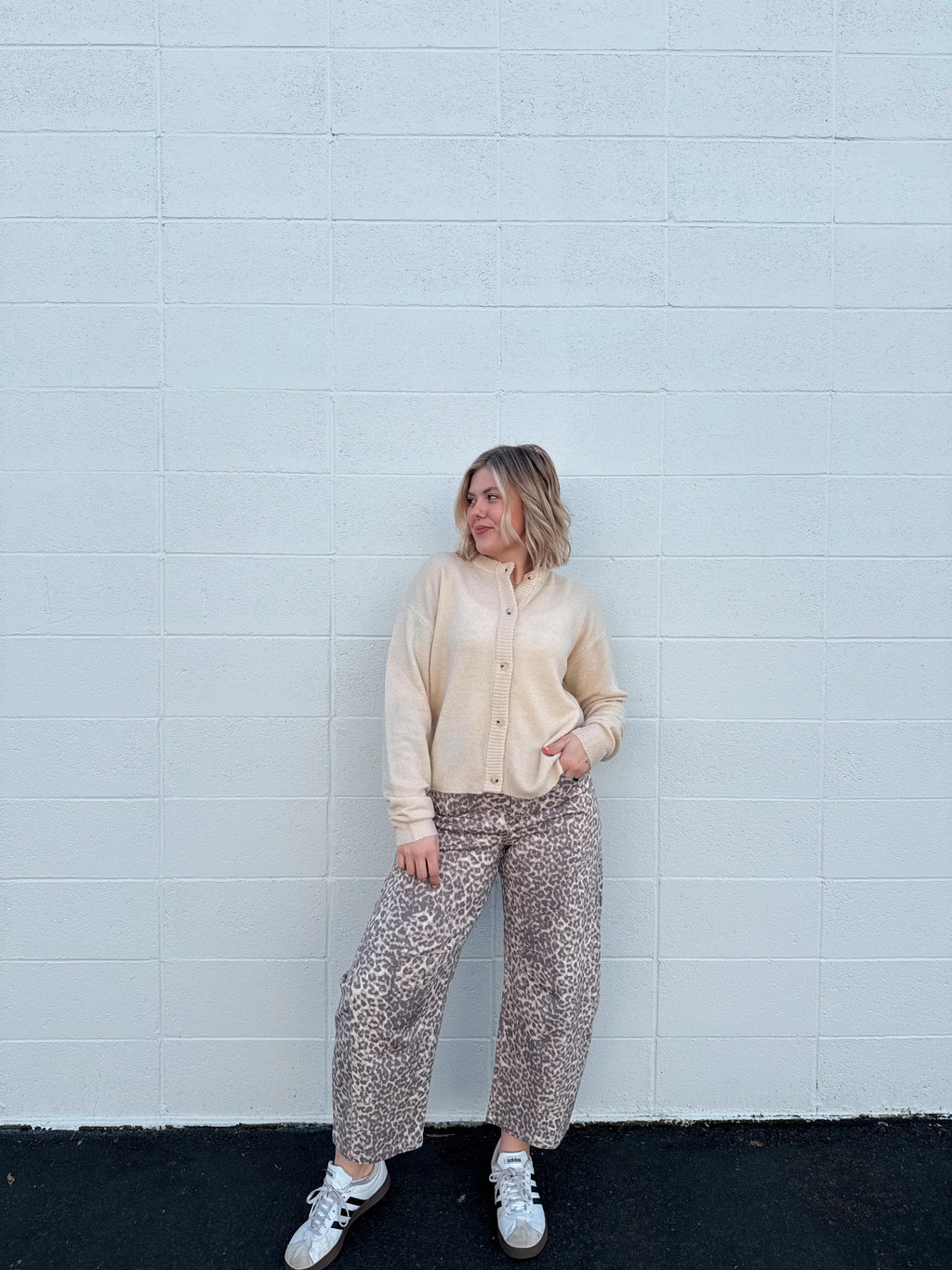 It Girl Leopard Barrel Jeans