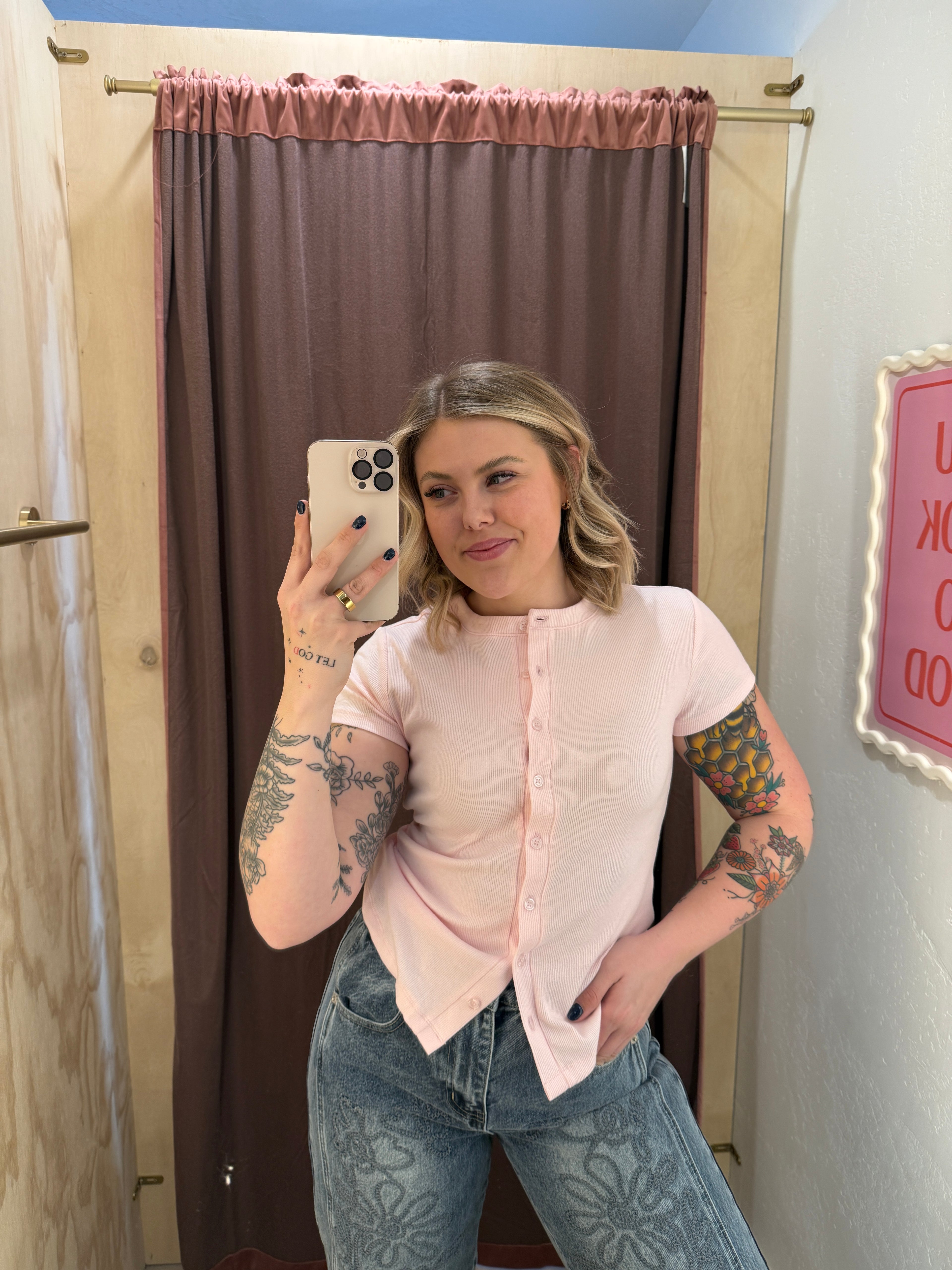 Ribbed Button Down Tees (multiple colors)