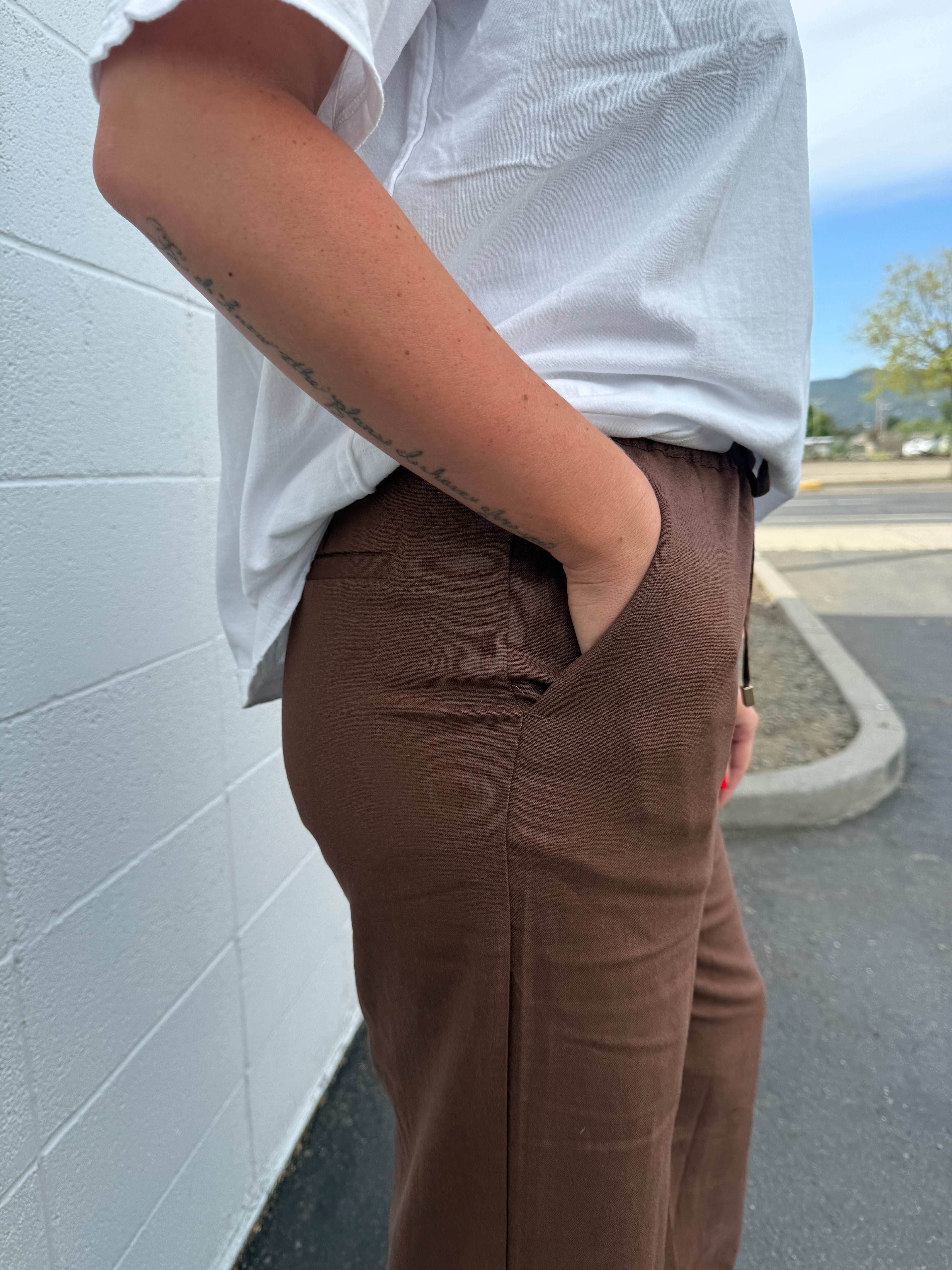 Linen Blend Pants (Multiple Colors)