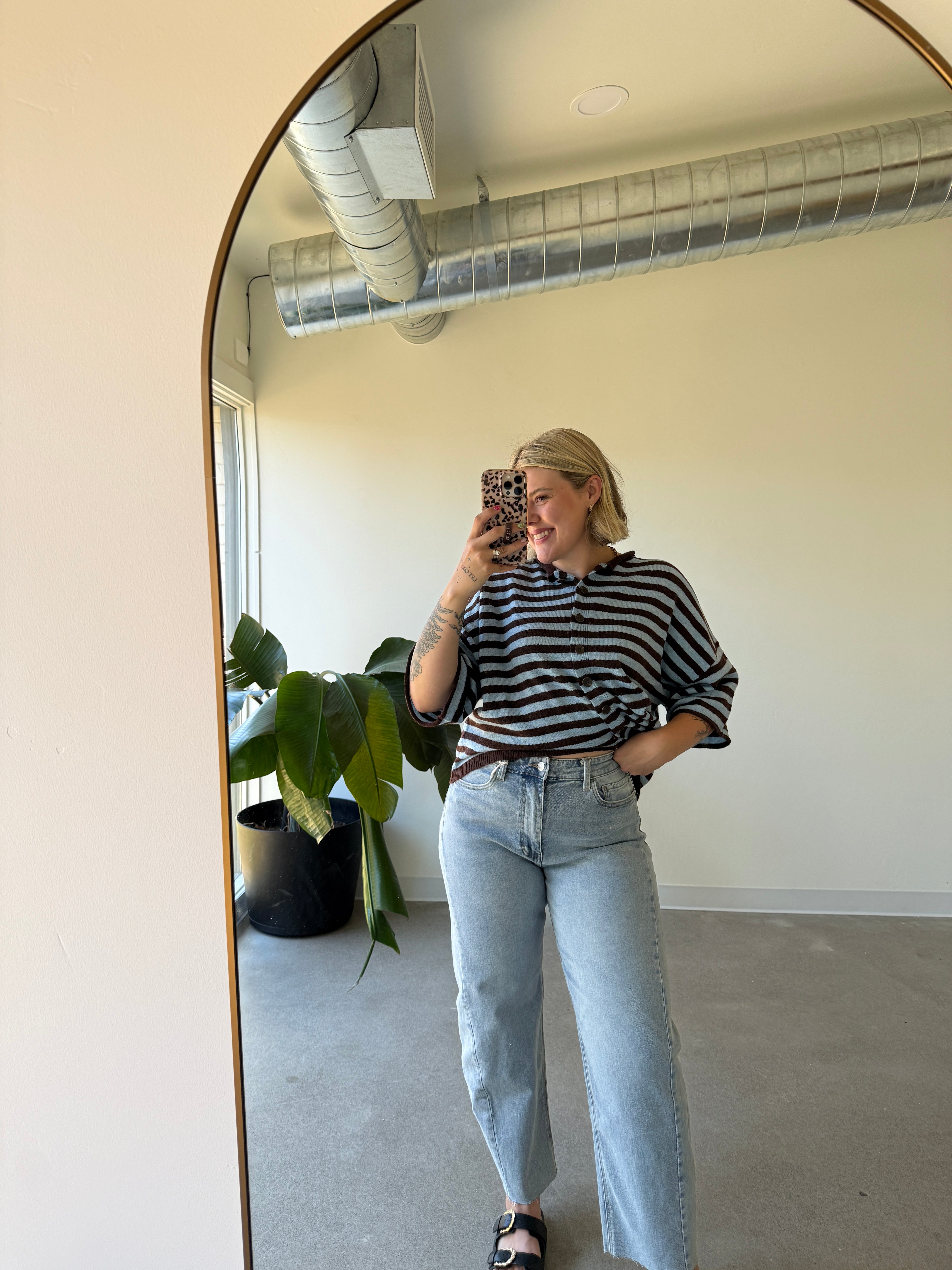 High Rise Light Wash Classic Barrel Jean