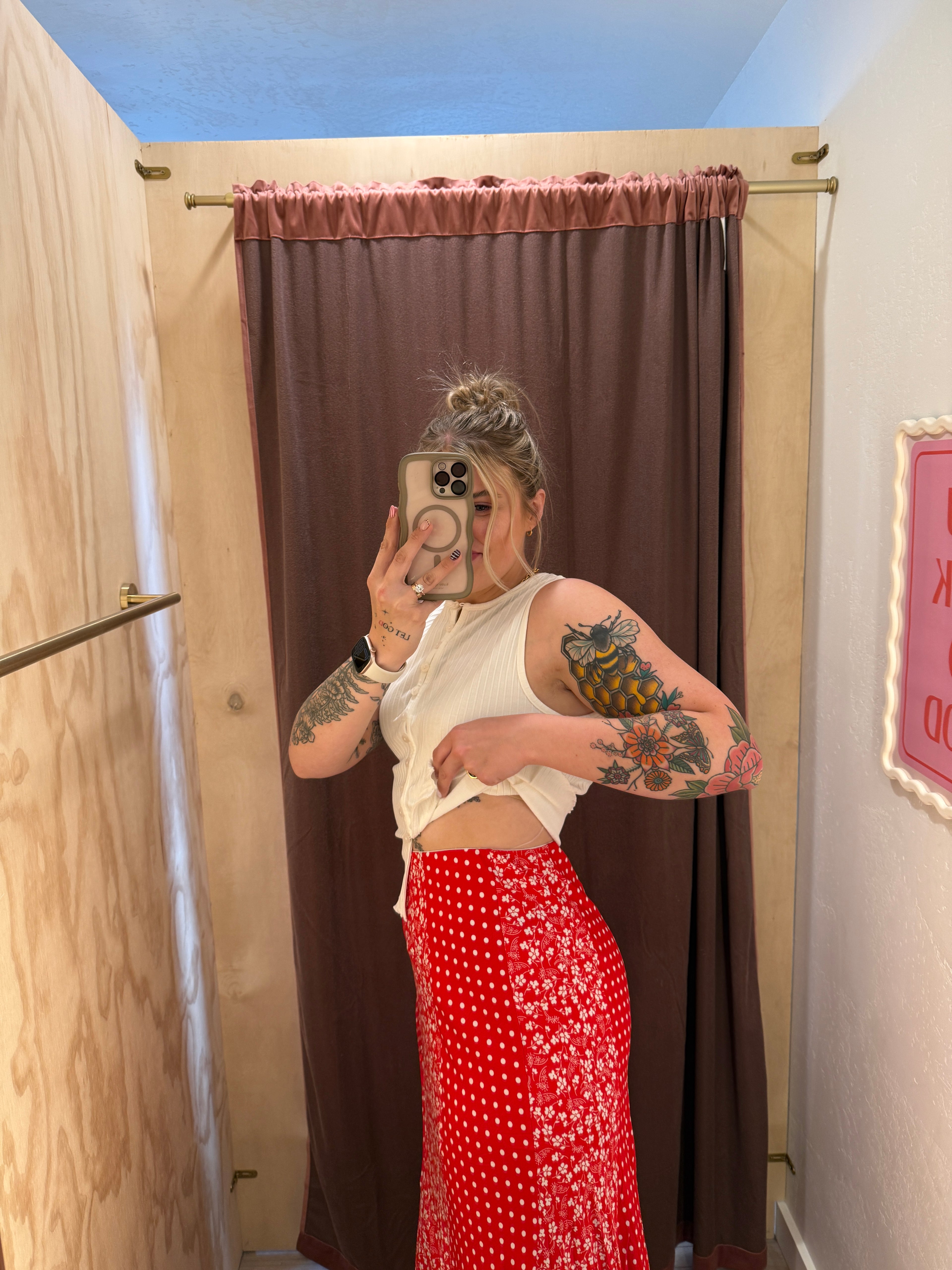 Polka Dot Maxi Skirt