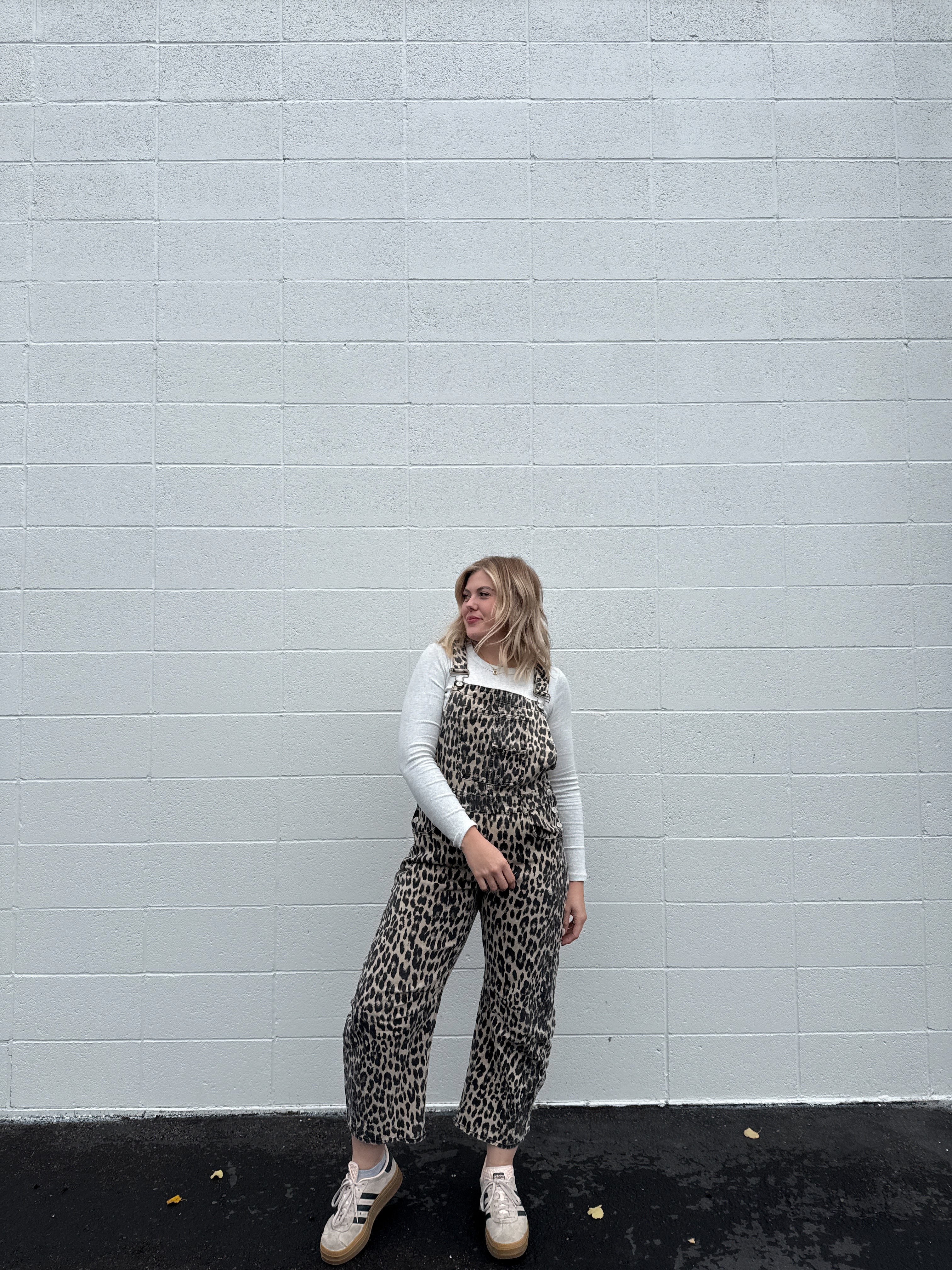 Leopard Barrel Overalls