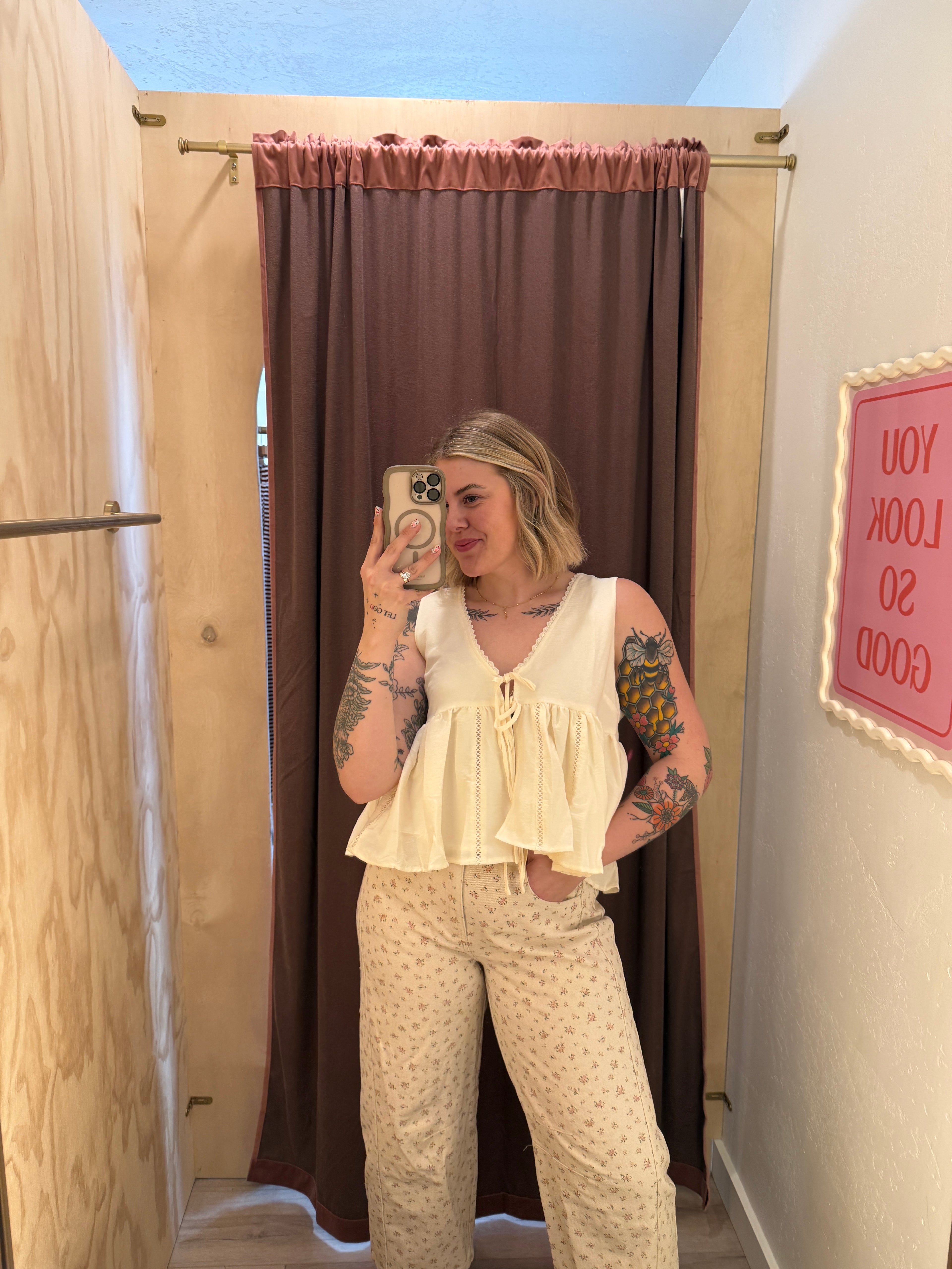 The Darling Lace Tie Top