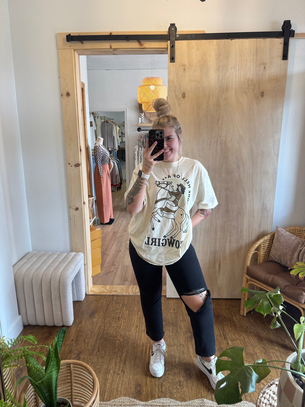 Black High Rise Straight Ankle Distressed Jeans