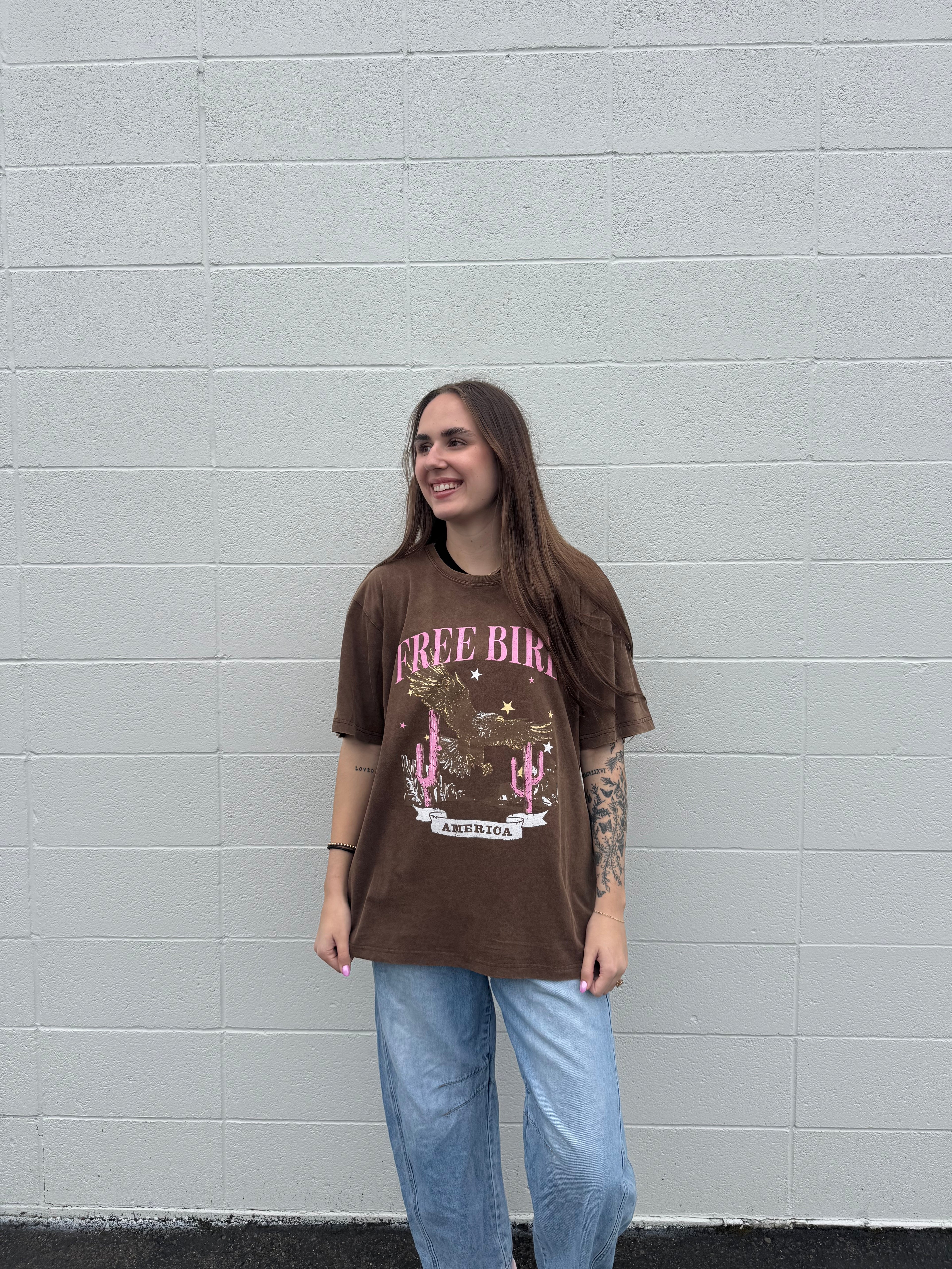 Free Bird America Vintage Graphic Tee
