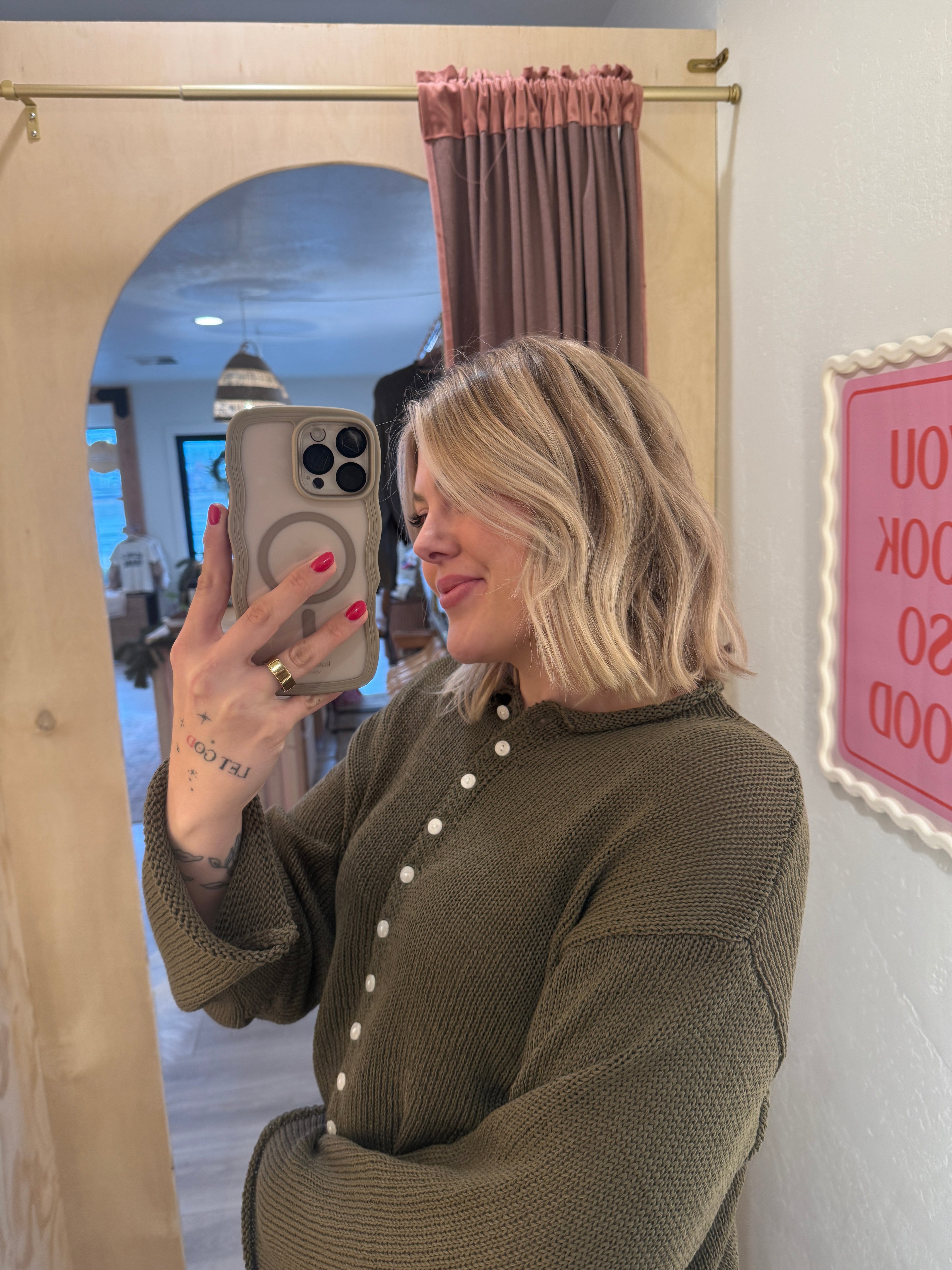 Macie Olive Cardigan