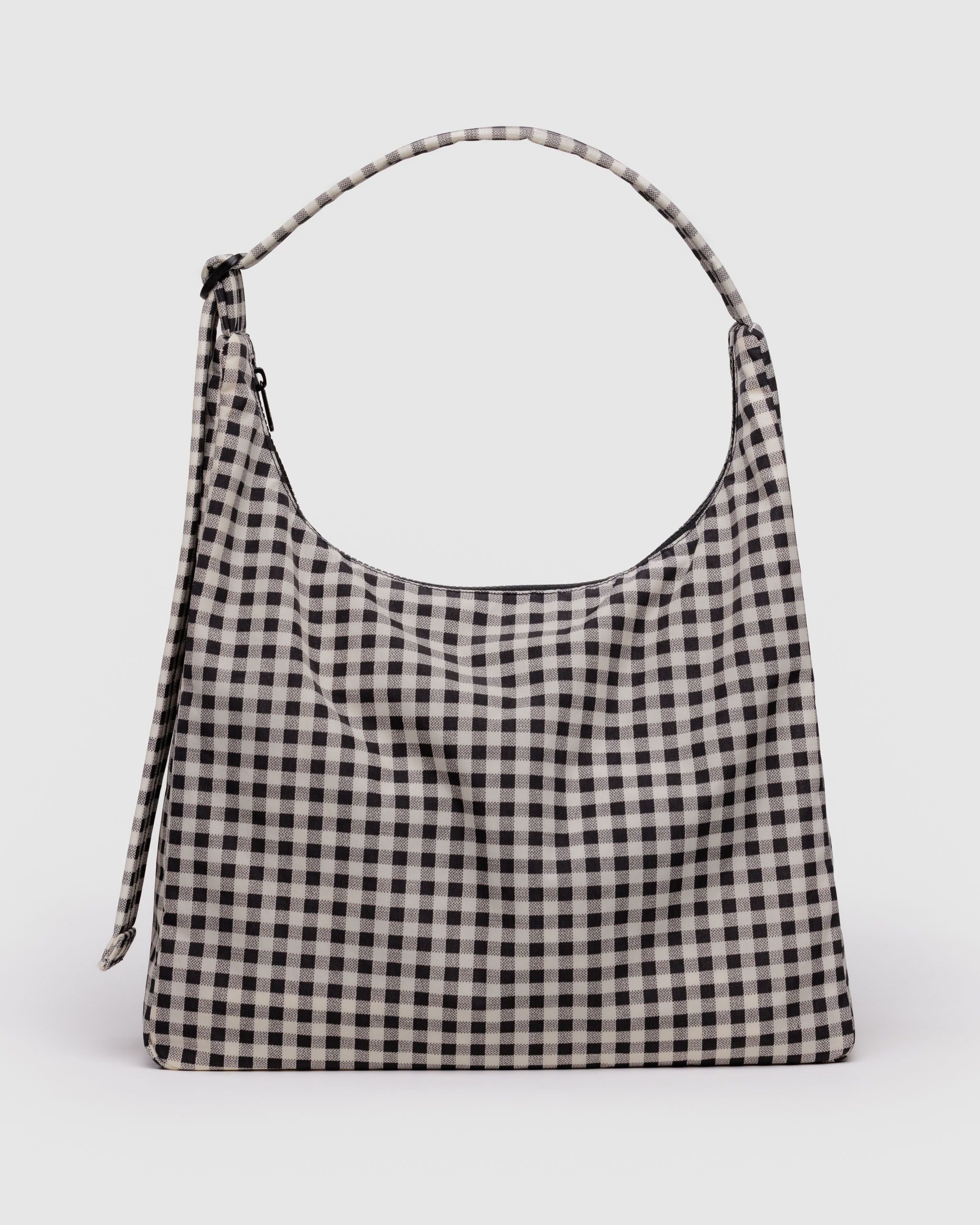 Baggu Nylon Shoulder Bag - Black and White Gingham
