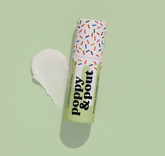 Poppy & Pout Lip Balm: Birthday Confetti Cake